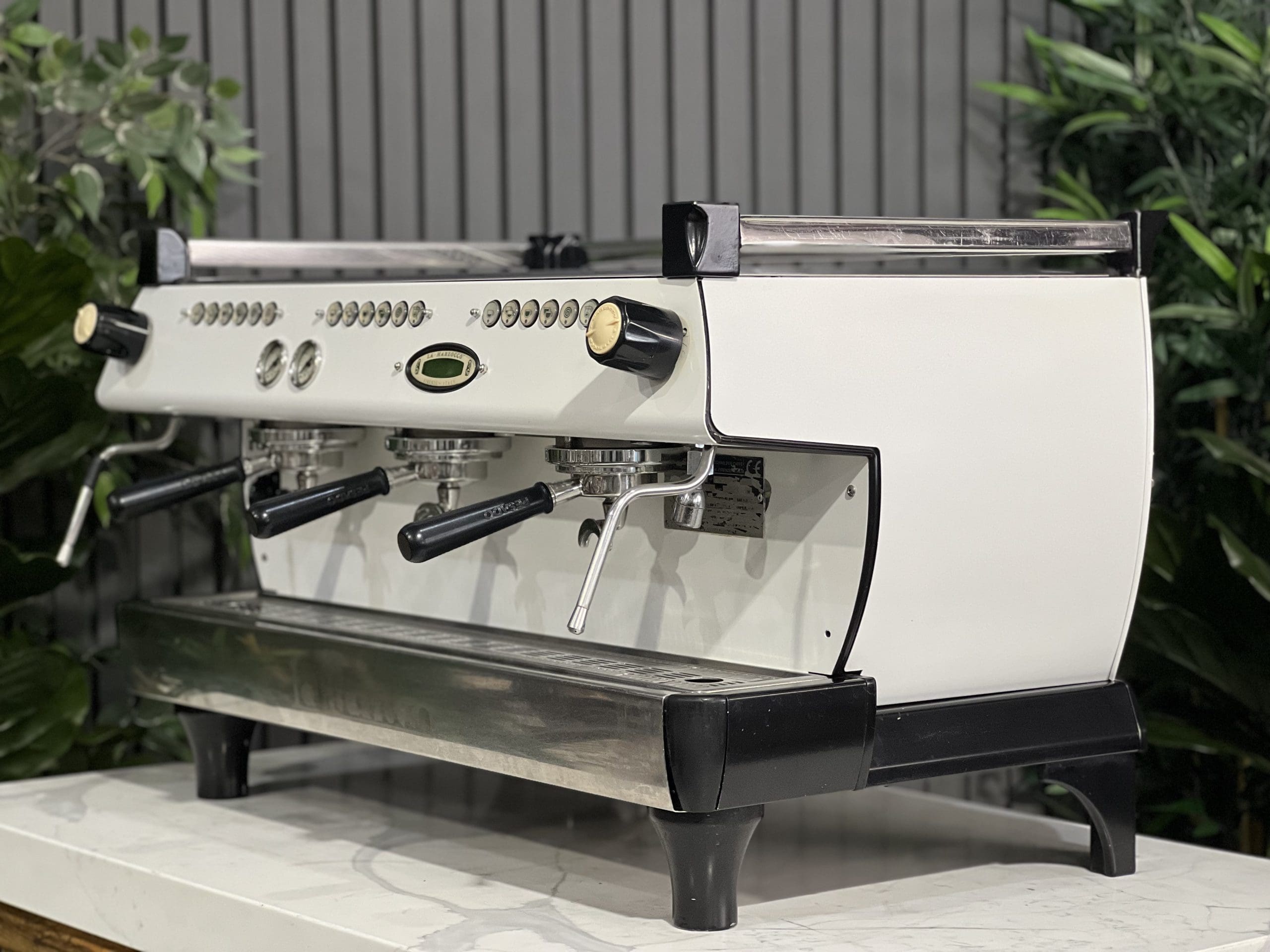 La Marzocco GB5 3 Group High Feet Full White