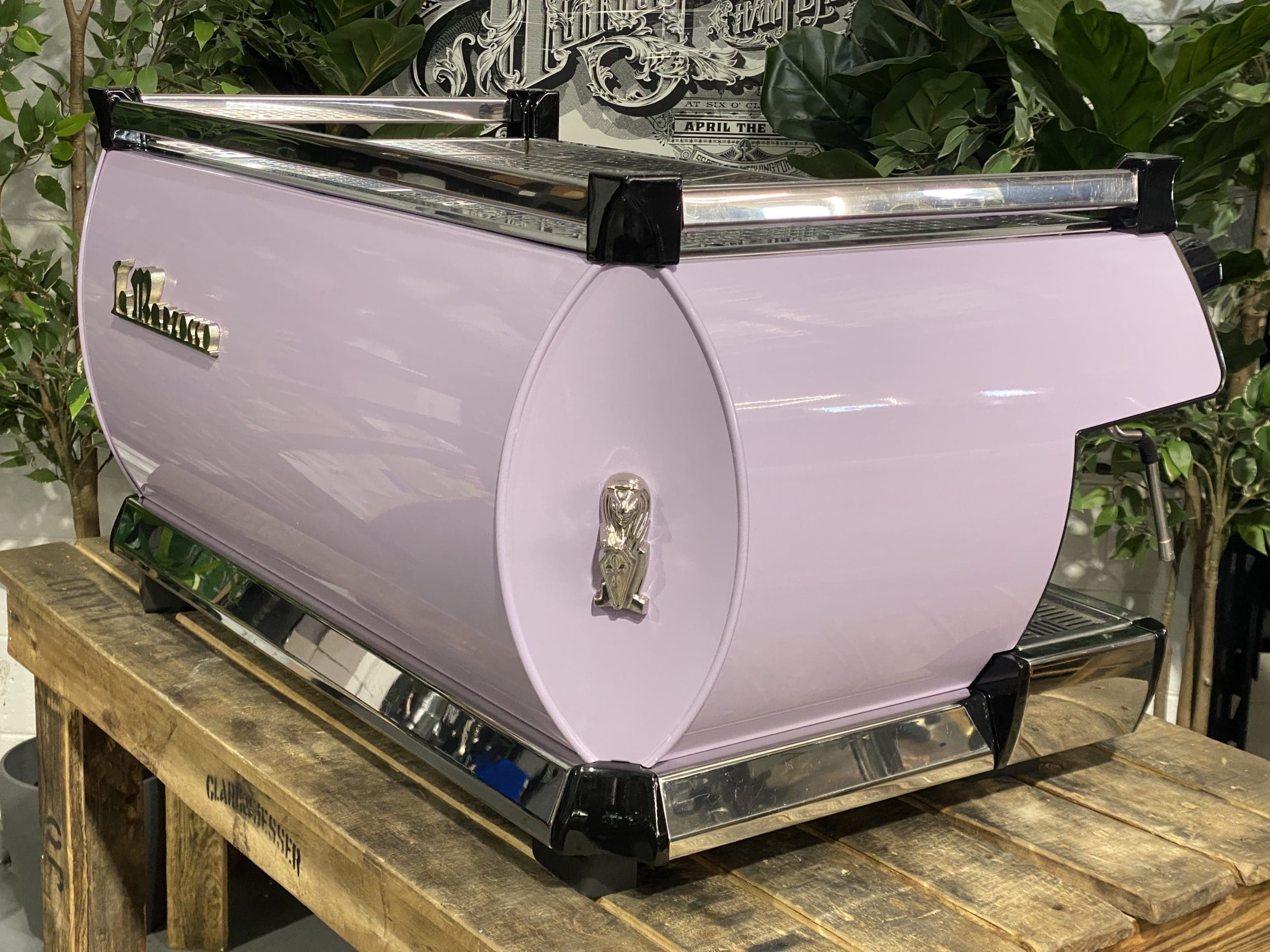 La Marzocco GB5 3 Group  Violet & Black Splashback