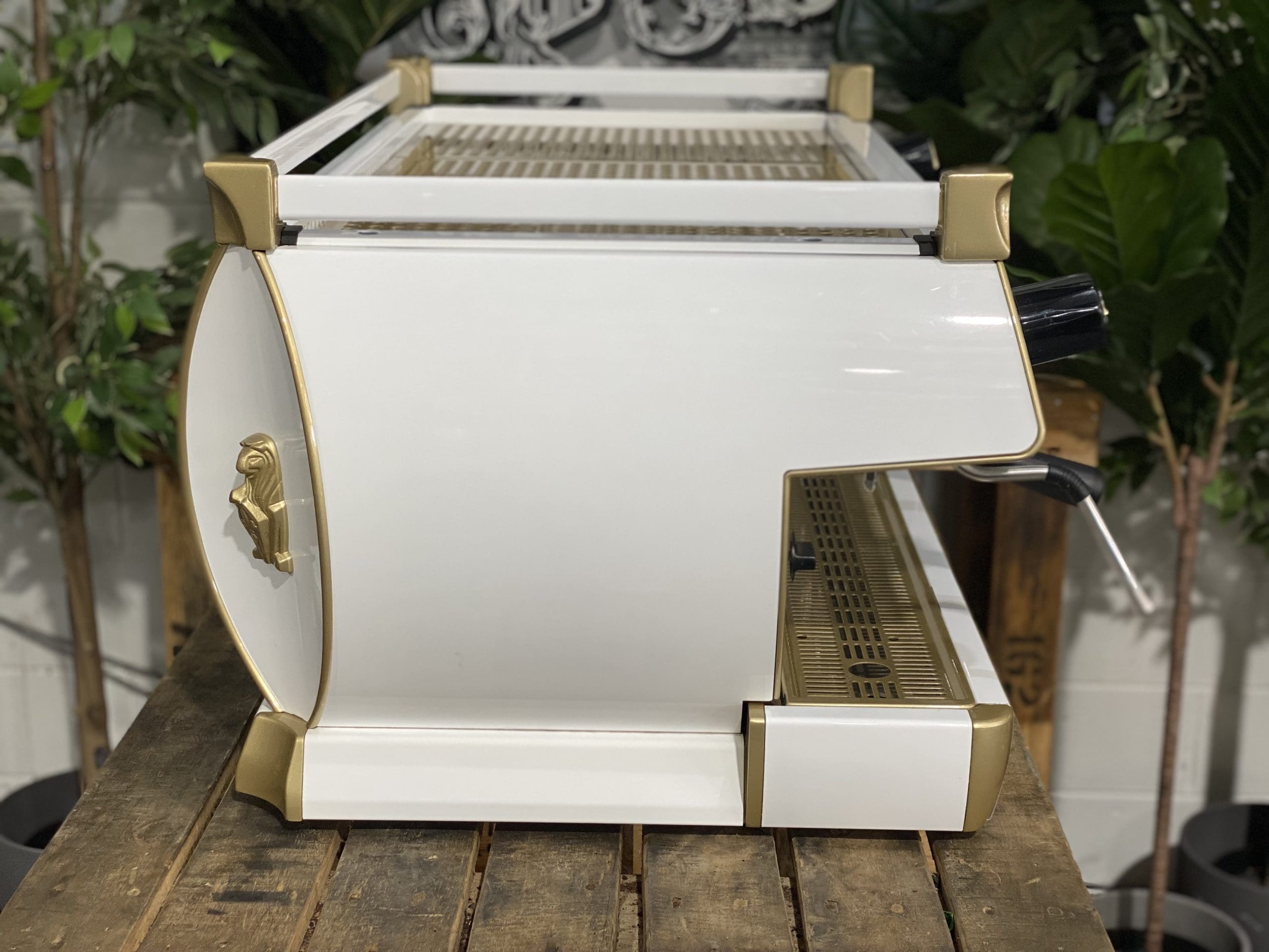 La Marzocco GB5 3 Group White &amp; Gold Espresso Coffee Machine