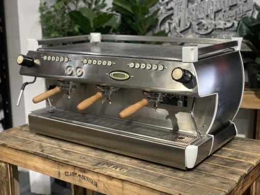 La Marzocco GB5 3 Group Brushed Silver & Timber