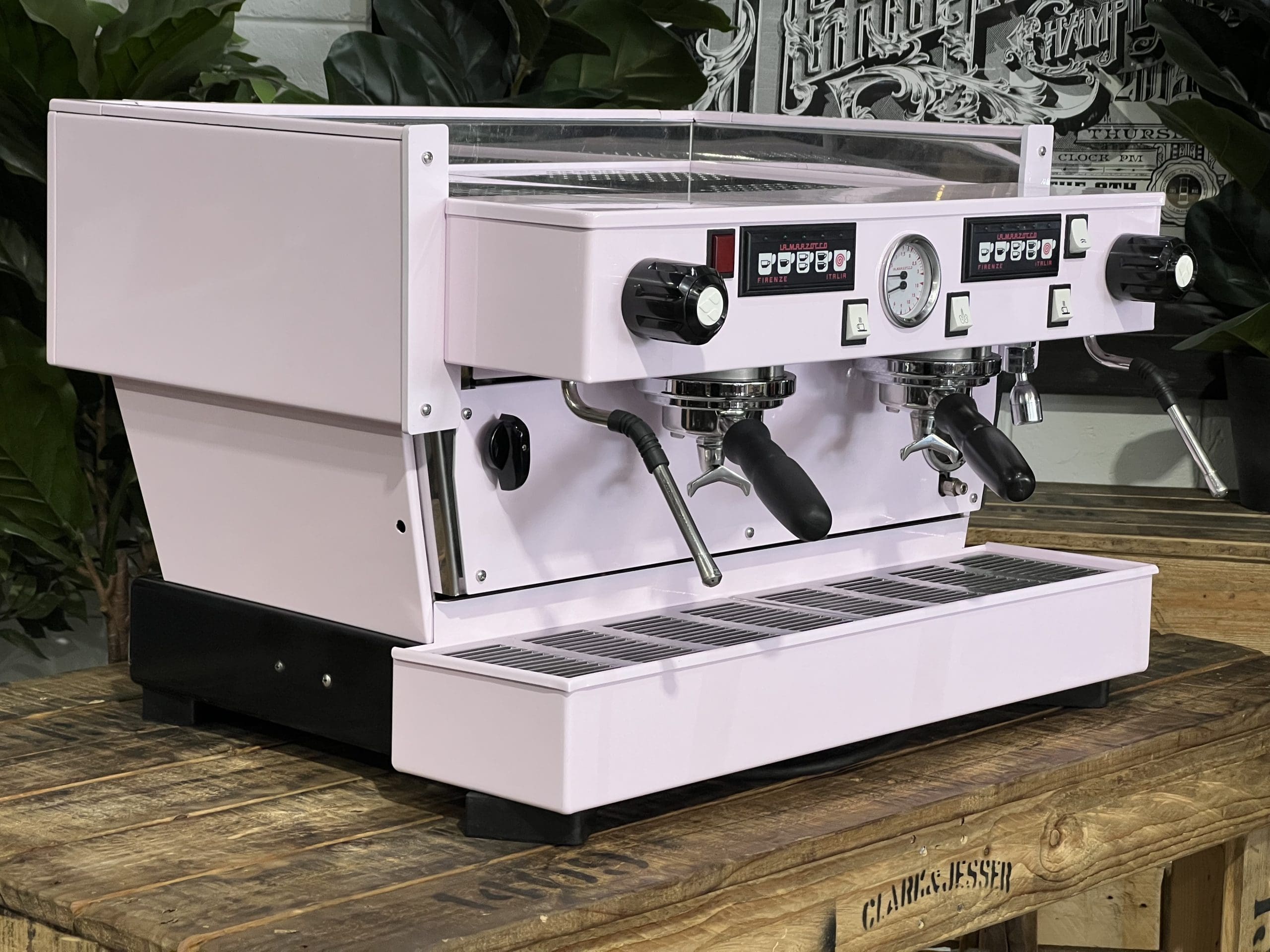 La Marzocco Linea Classic 2 Group Feather Boa Pink Espresso Coffee Machine