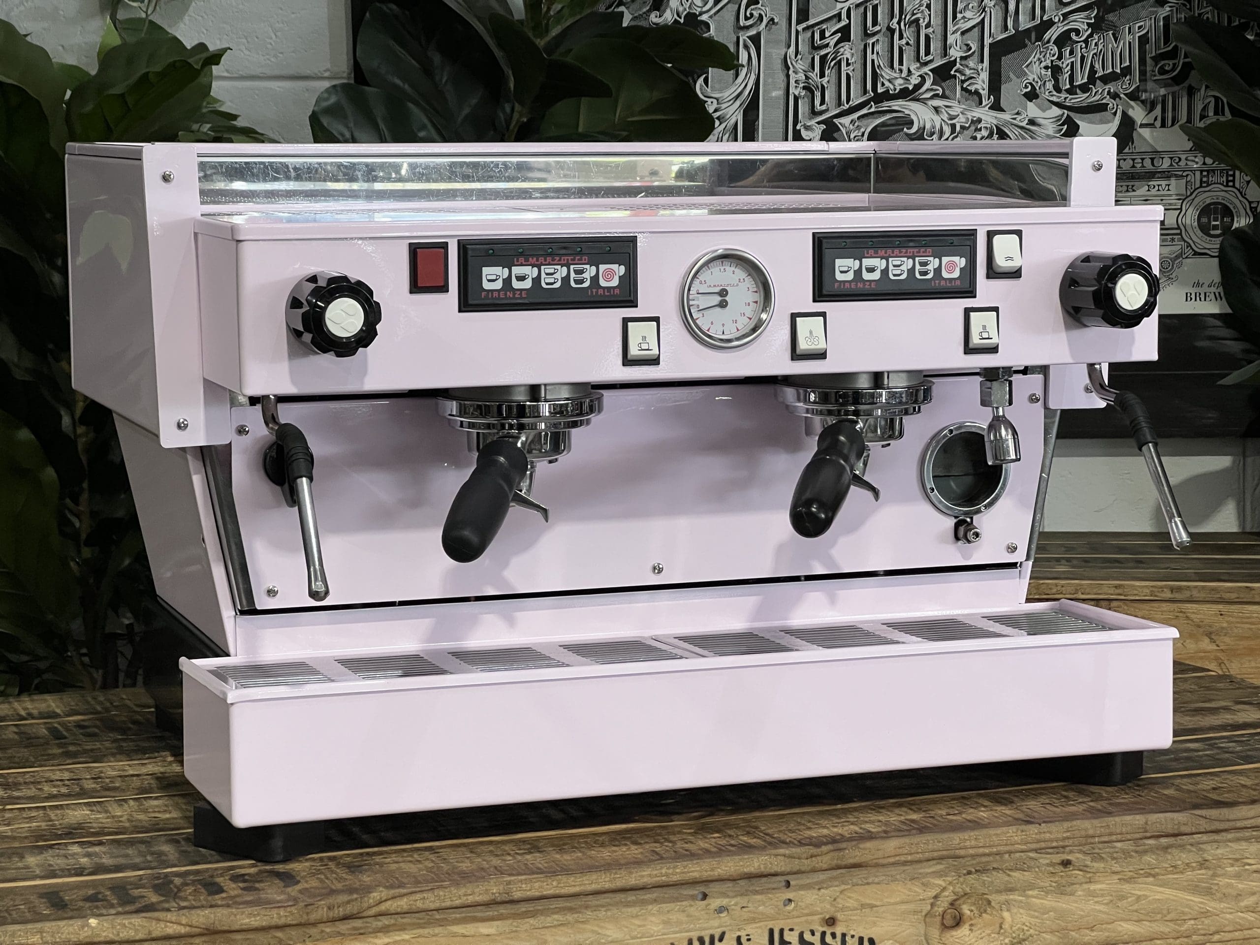 La Marzocco Linea Classic 2 Group Feather Boa Pink Espresso Coffee Machine