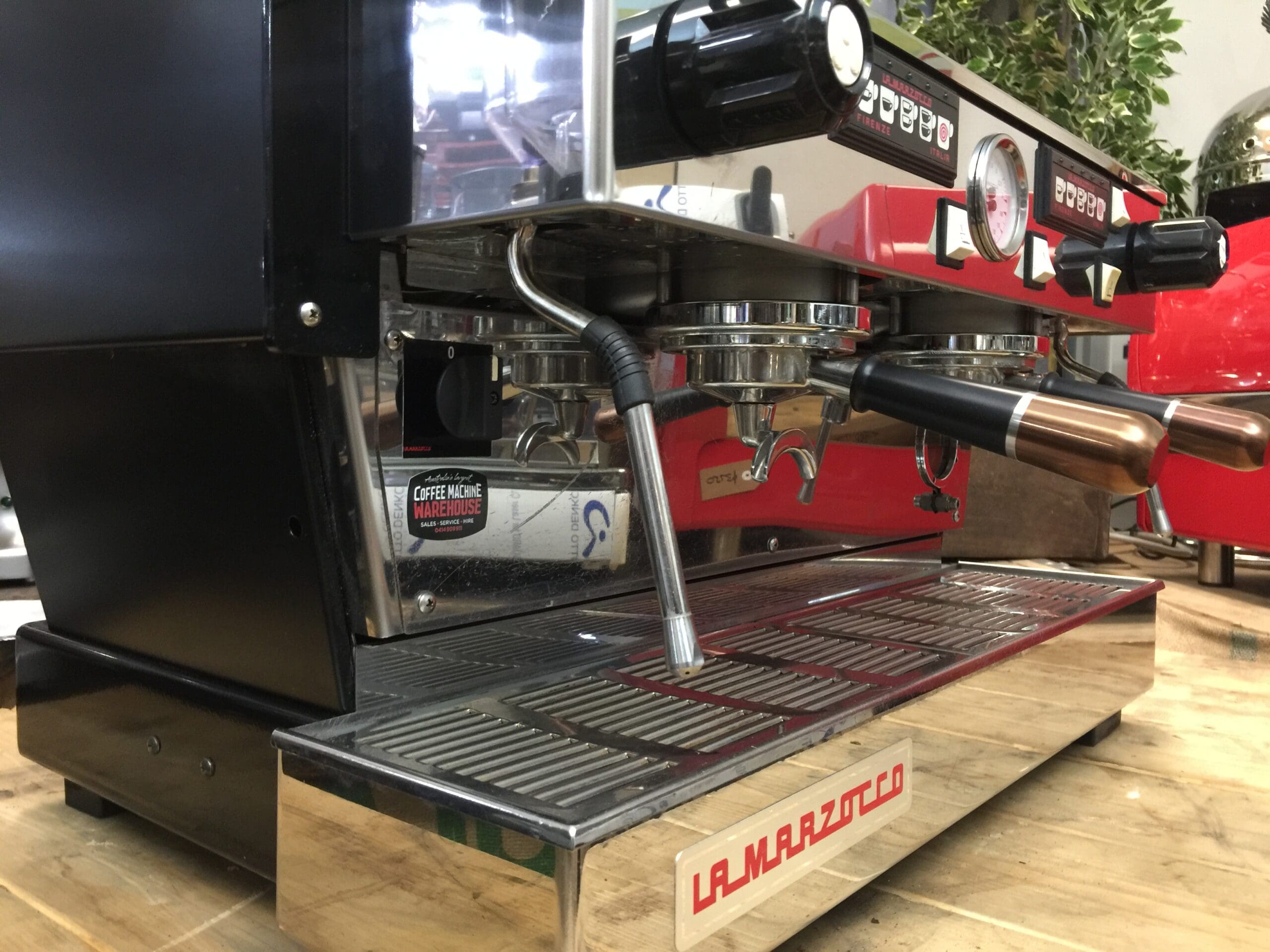 La Marzocco Linea Classic 2 Group Matte Black with Black & Bronze Handles