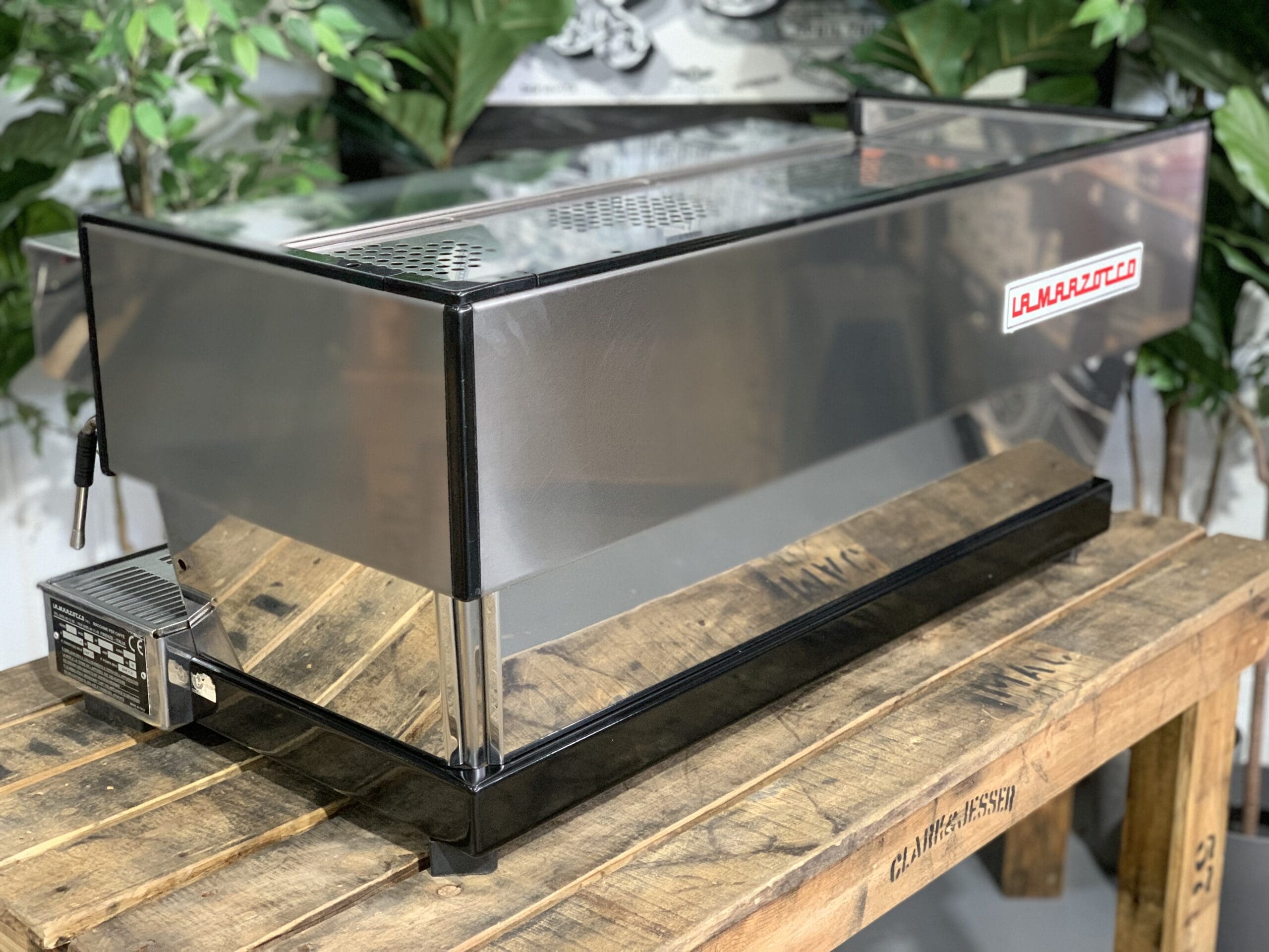 La Marzocco Linea Classic American Oak Timber MP 3 Group Stainless Steel