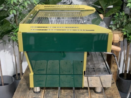 La Marzocco Linea PB 2 Group Green & Gold w. Timber