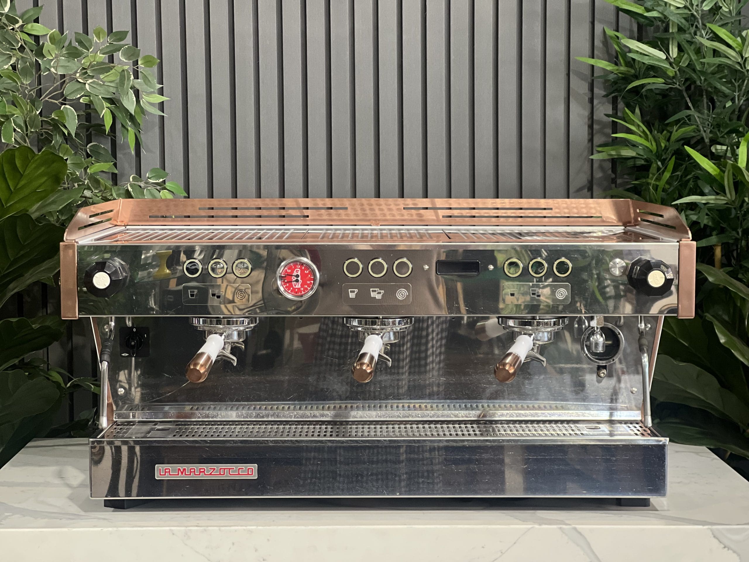 La Marzocco Linea PB 3 Group White & Rose Gold Espresso Coffee Machine