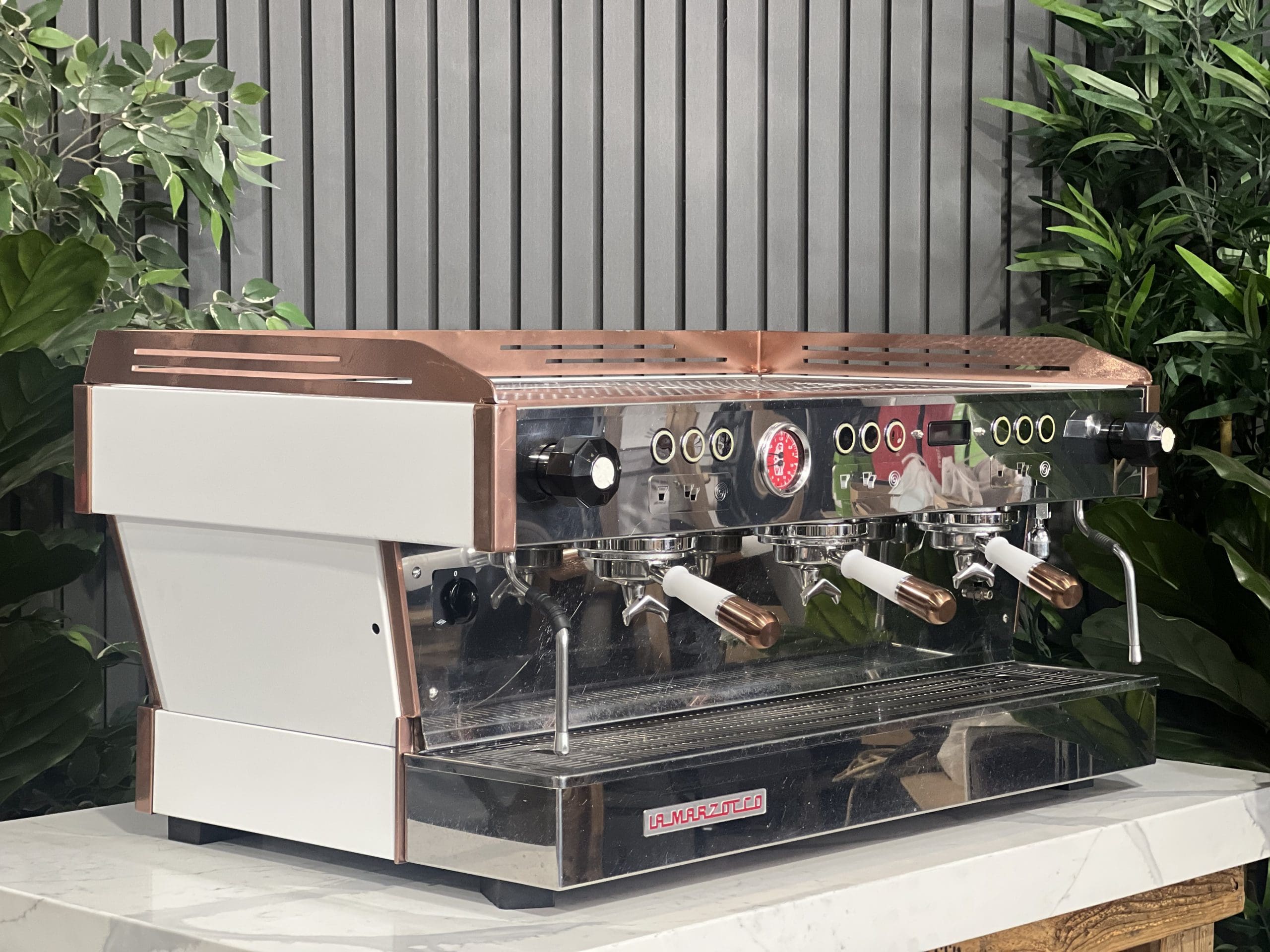 La Marzocco Linea PB 3 Group White & Rose Gold Espresso Coffee Machine