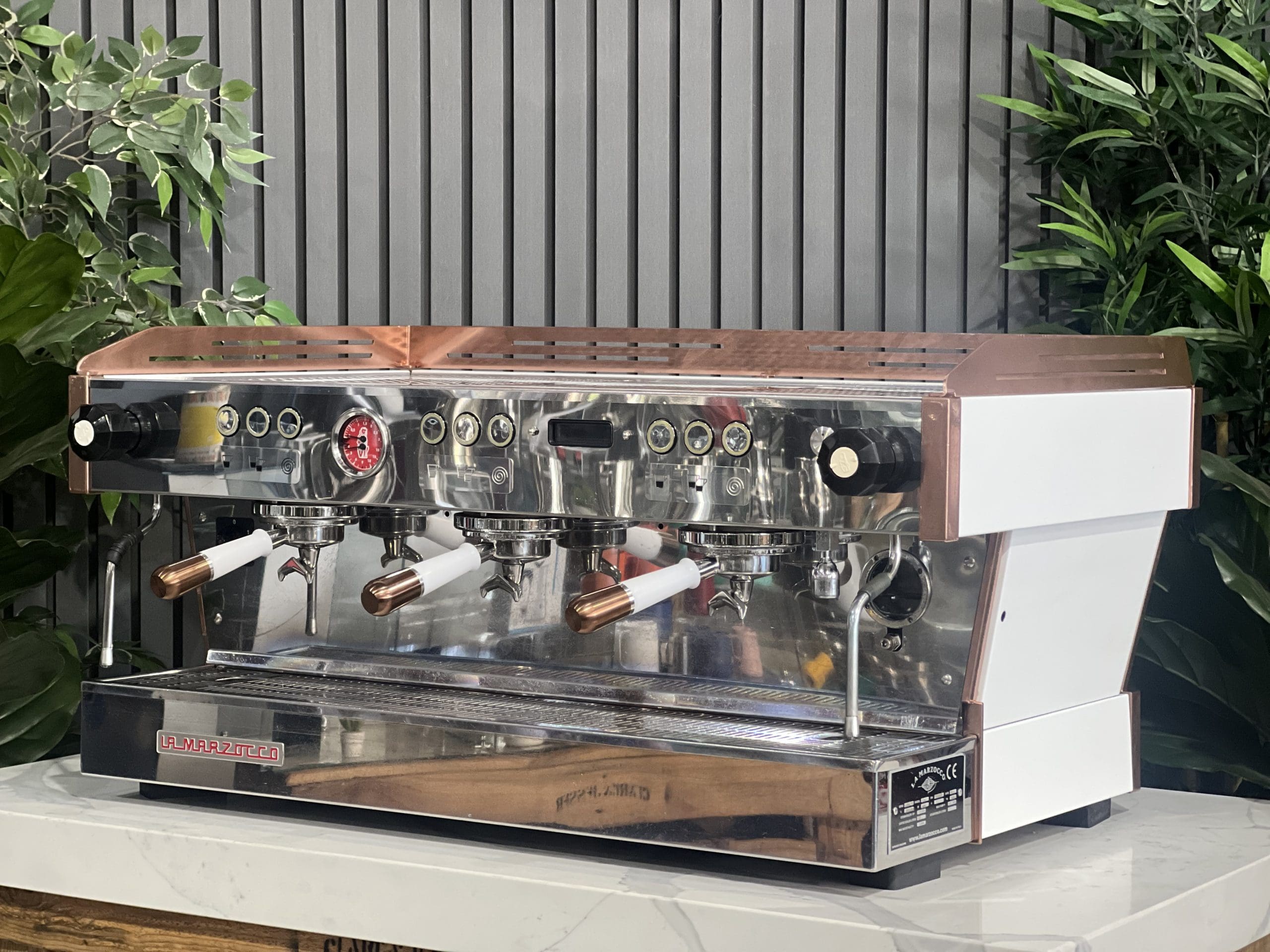 La Marzocco Linea PB 3 Group White & Rose Gold Espresso Coffee Machine