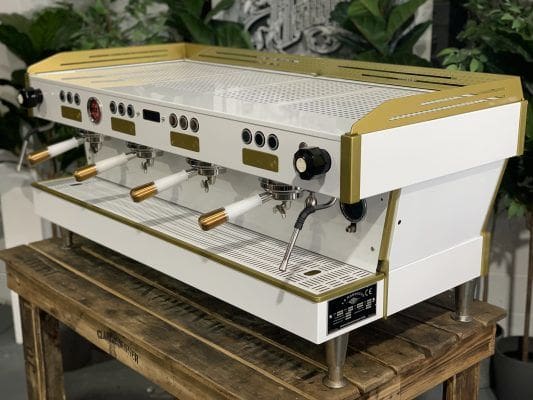 La Marzocco Linea PB 4 Group White & Gold