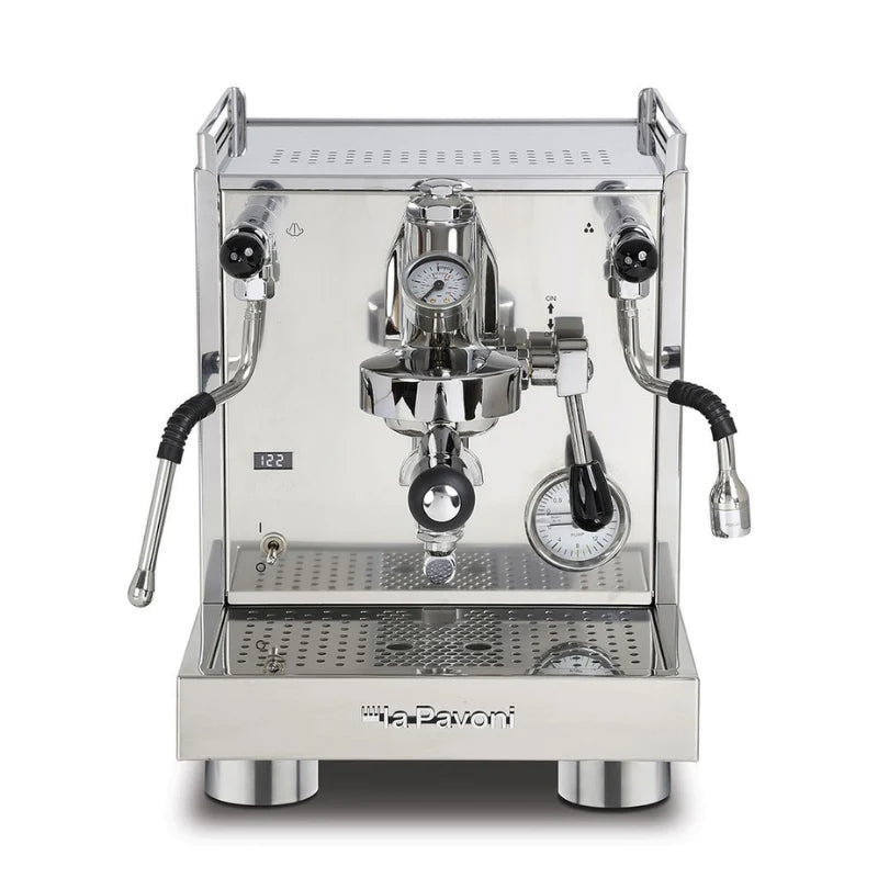 La Pavoni Cellini EVO 1 Group Coffee Machine Stainless Steel Black Bakelite - New with PID Control & Shot Timer