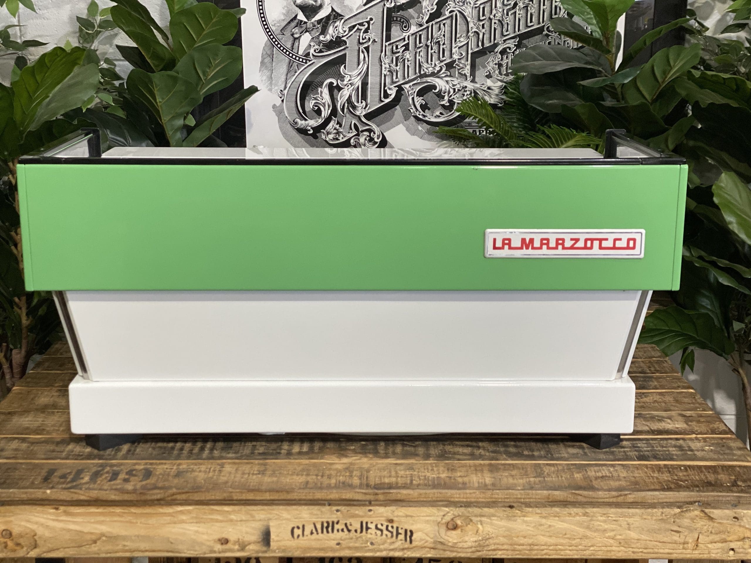 La Marzocco Linea Classic 3 Group White & Green Espresso Coffee Machine