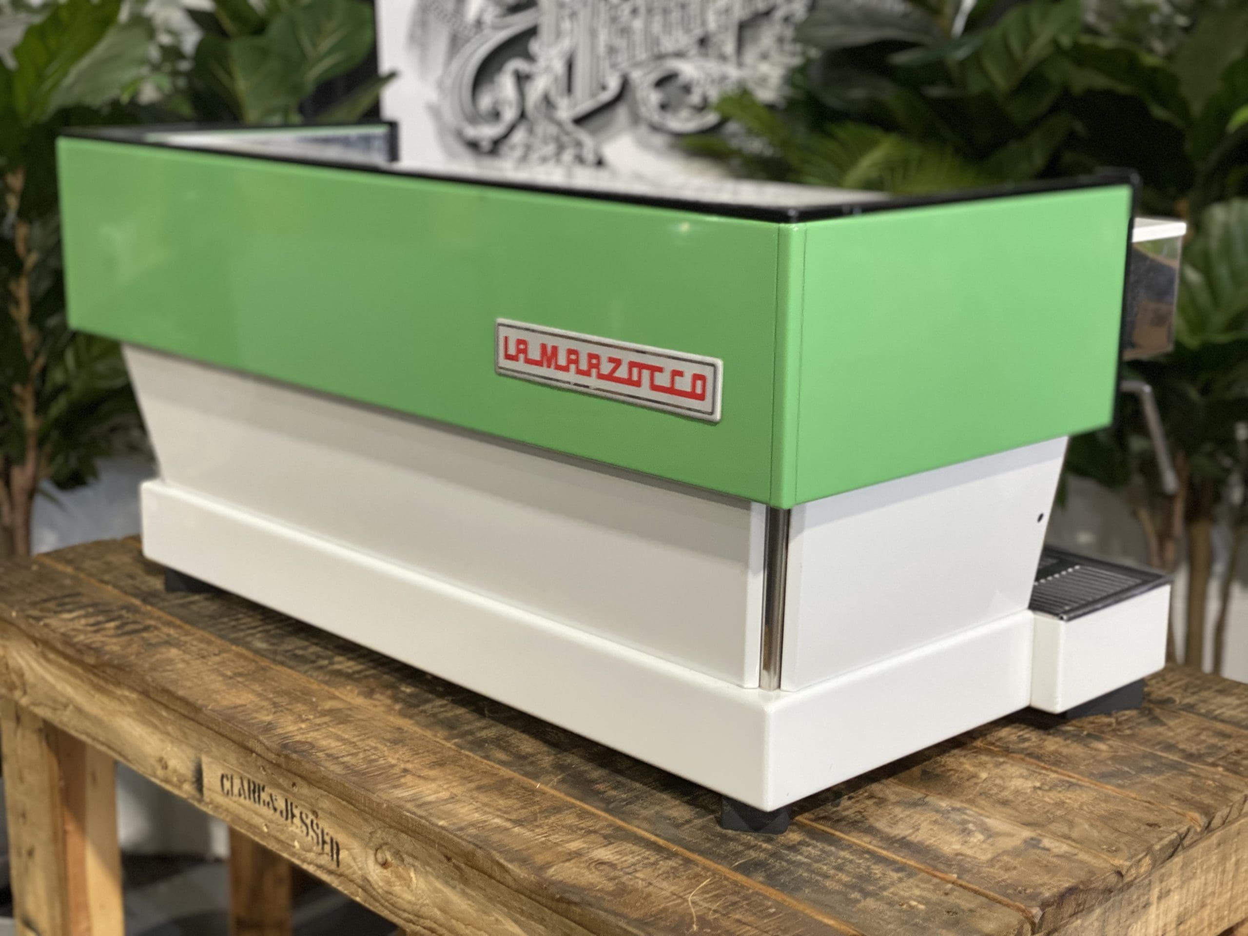 La Marzocco Linea Classic 3 Group White & Green Espresso Coffee Machine