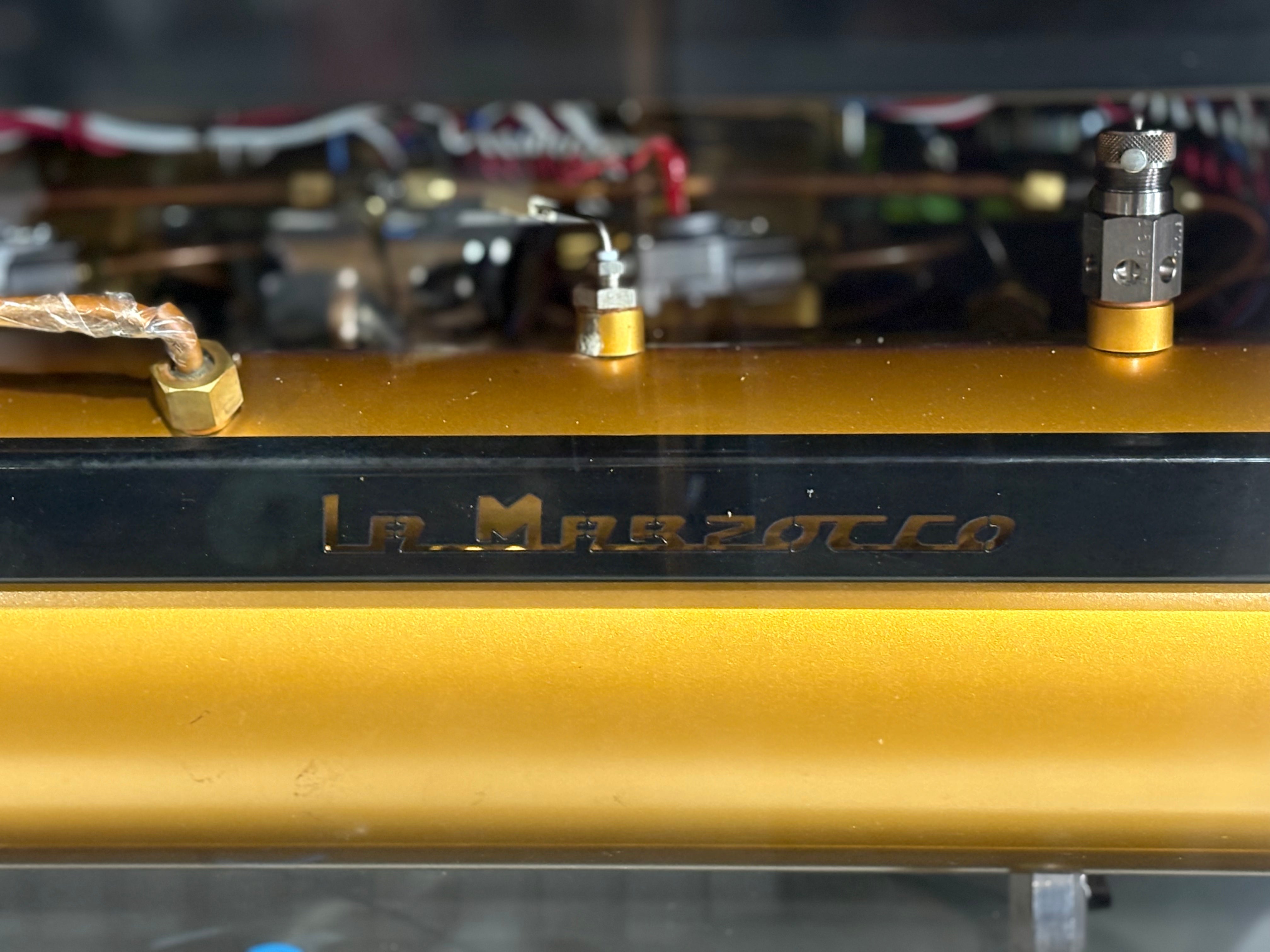 La Marzocco FB70 3 Group Custom Glass Body - Black & Gold