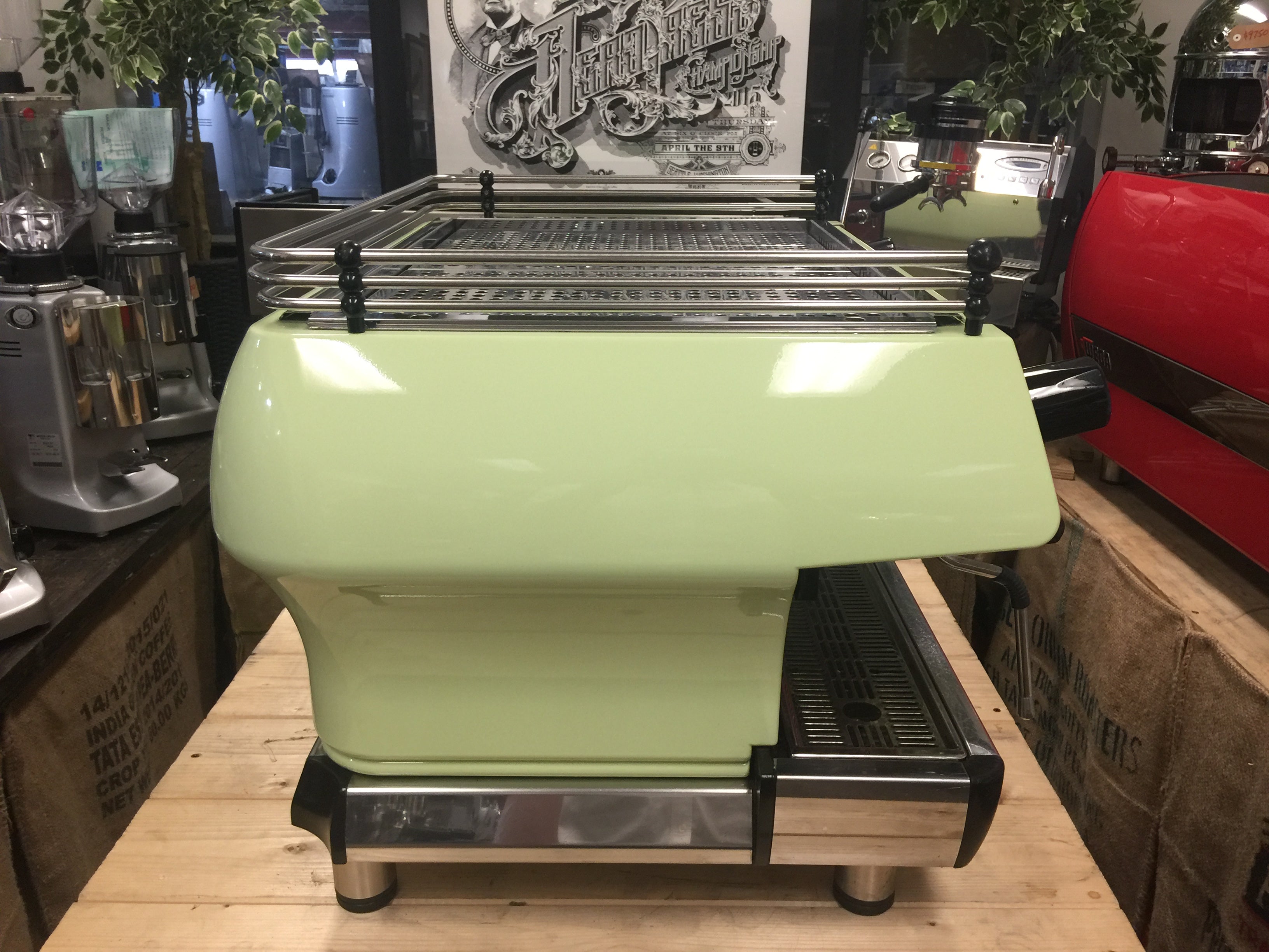 La Marzocco FB80 2 Group Duck Egg Green  Espresso Coffee Machine - Used
