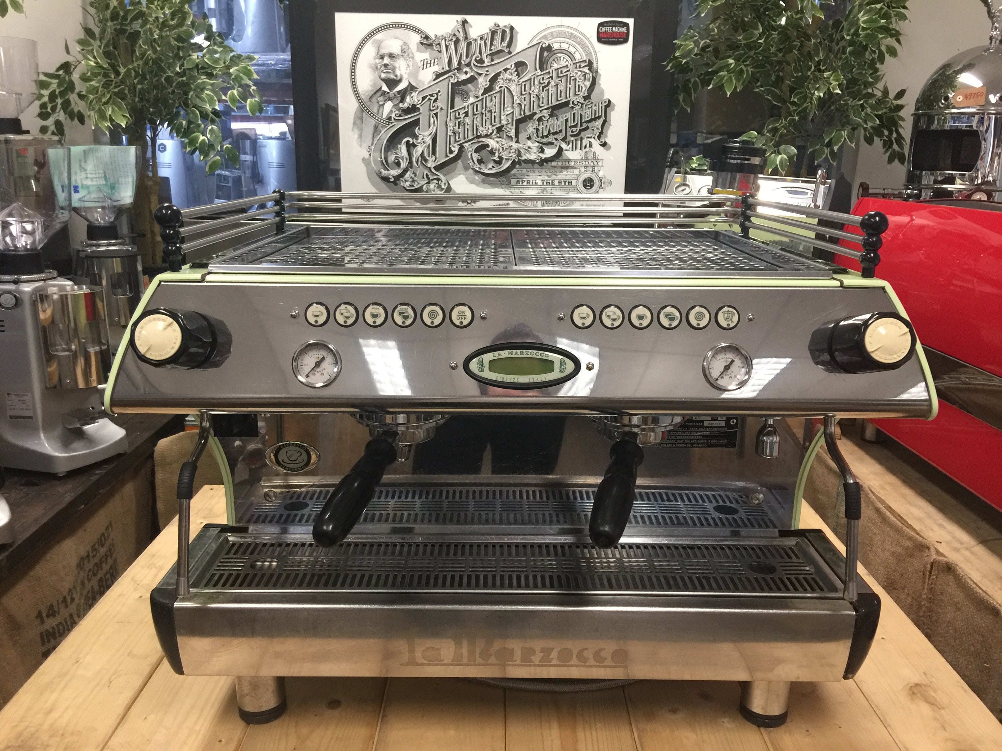 La Marzocco FB80 2 Group Duck Egg Green  Espresso Coffee Machine - Used