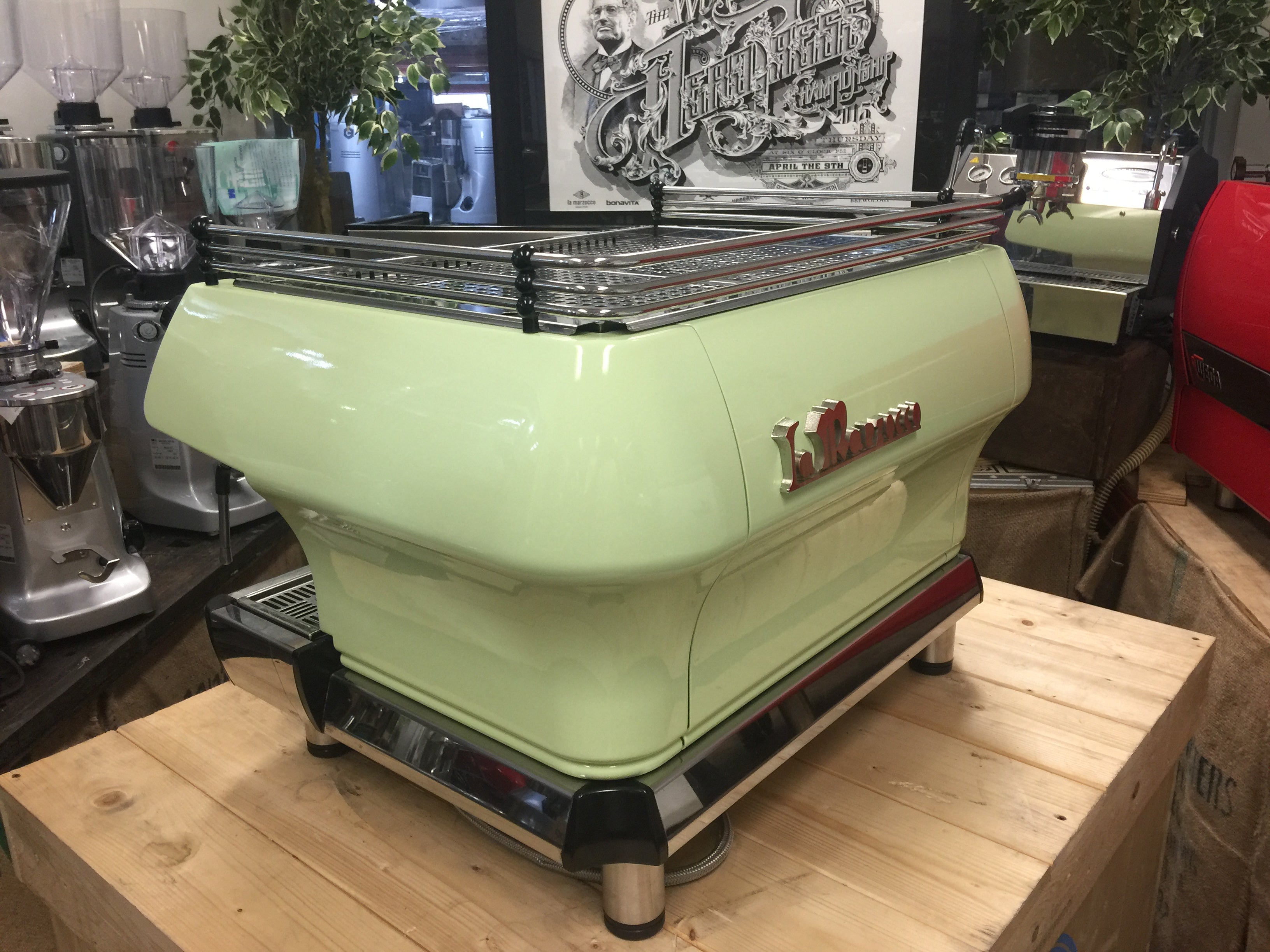 La Marzocco FB80 2 Group Duck Egg Green  Espresso Coffee Machine - Used