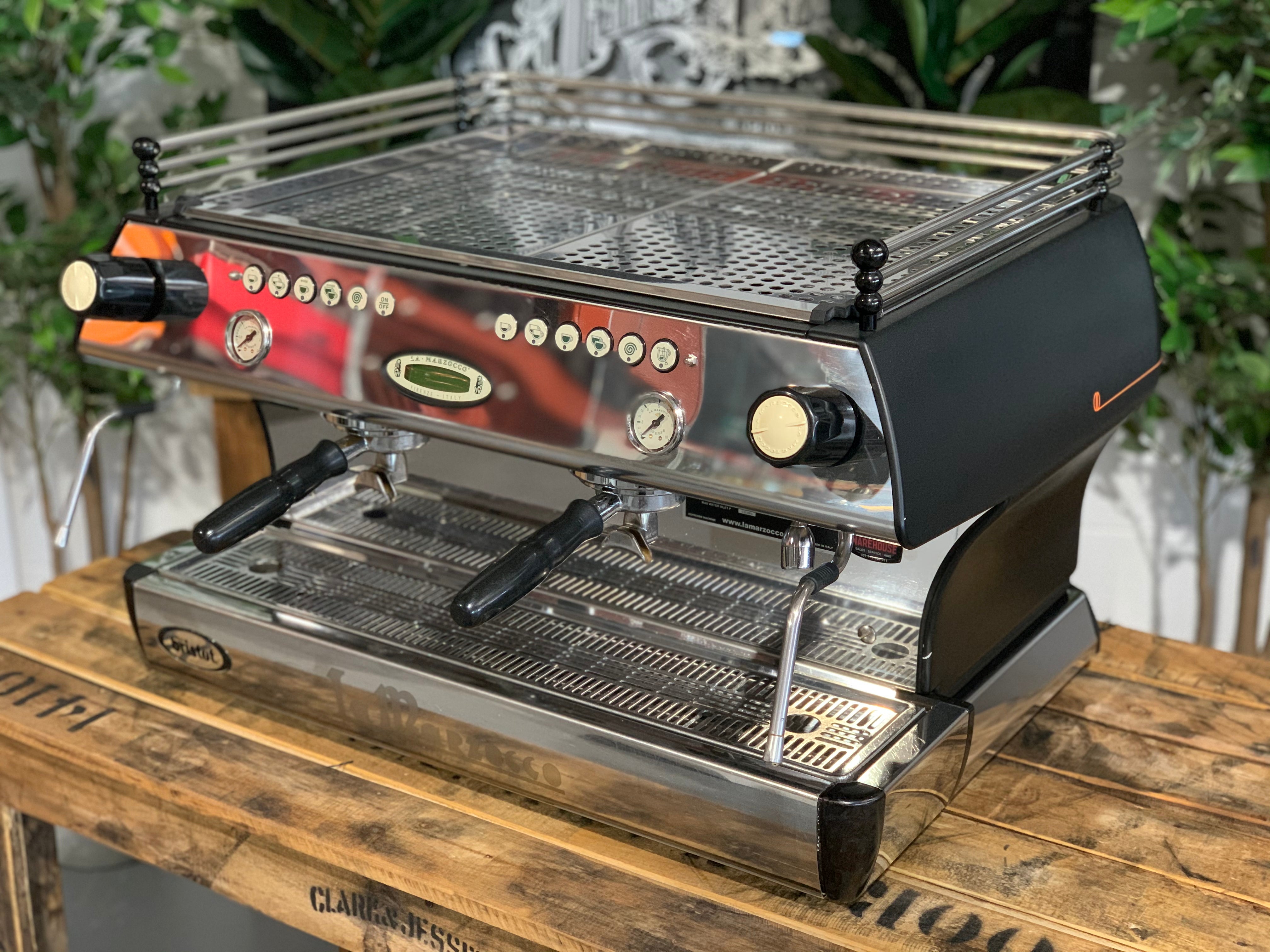 La Marzocco FB80 2 Group Black w/ orange Espresso Coffee Machine - Used