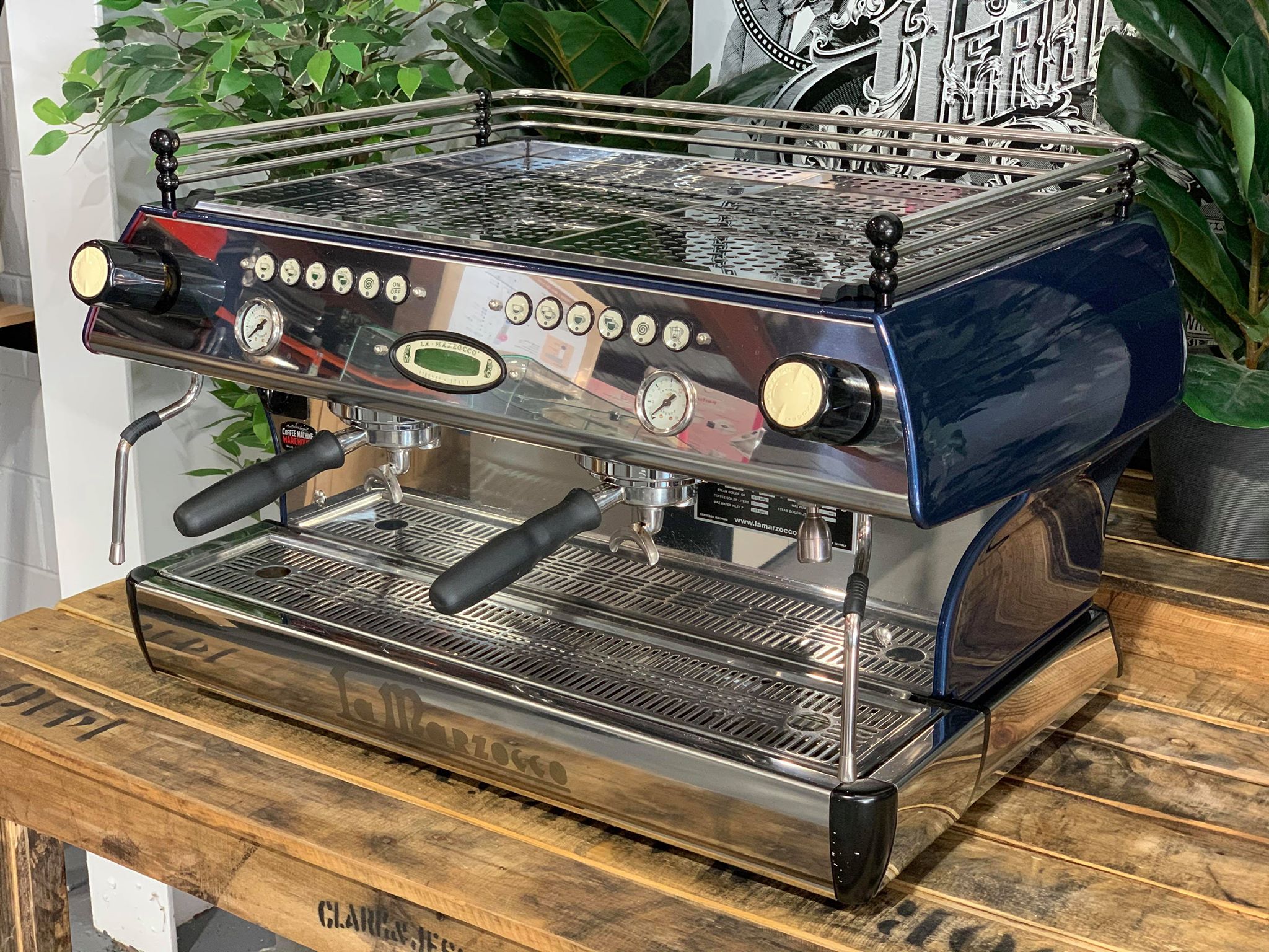 La Marzocco FB80 2 Group Electric Blue Espresso Coffee Machine - Used