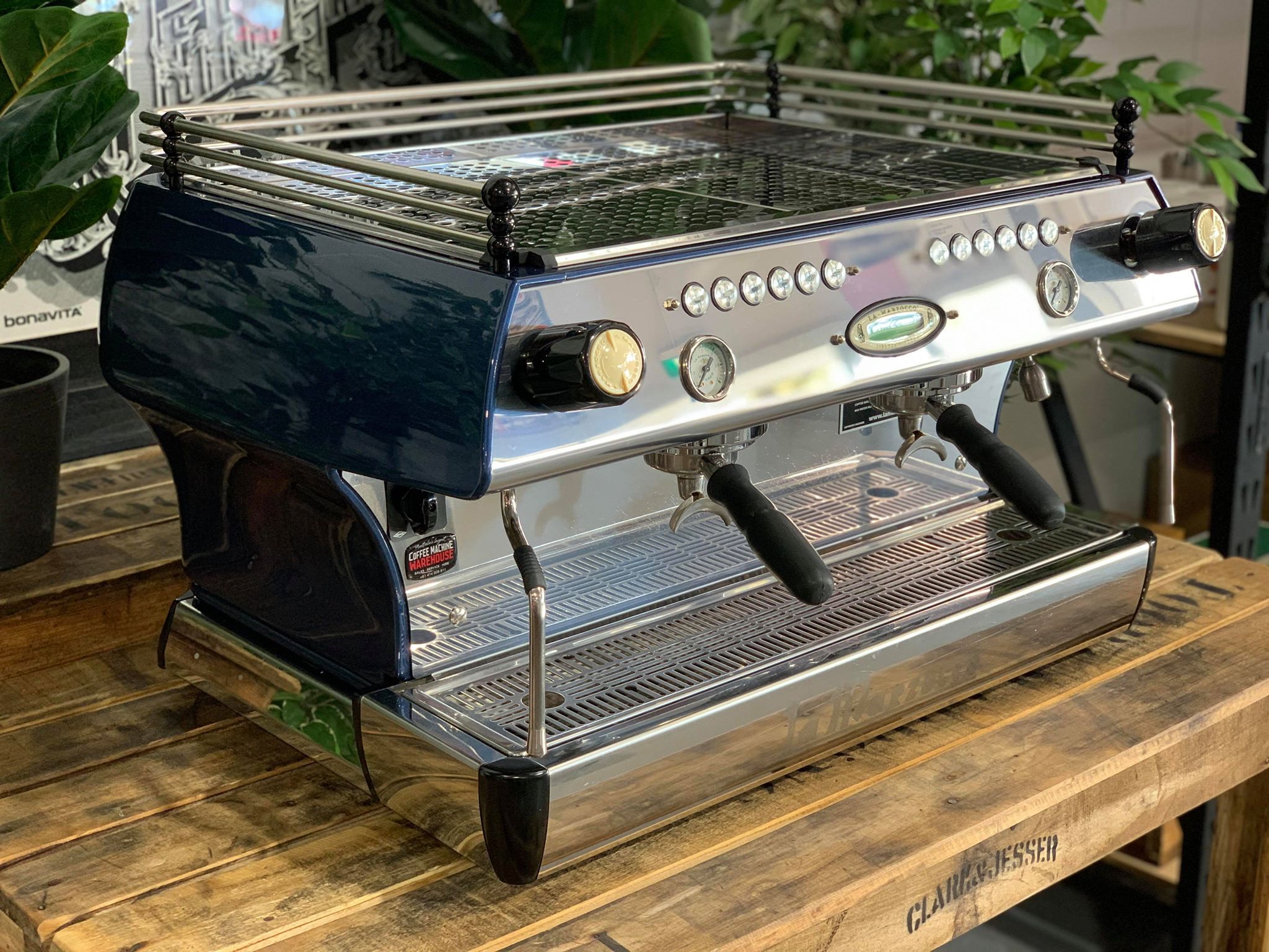 La Marzocco FB80 2 Group Electric Blue Espresso Coffee Machine - Used