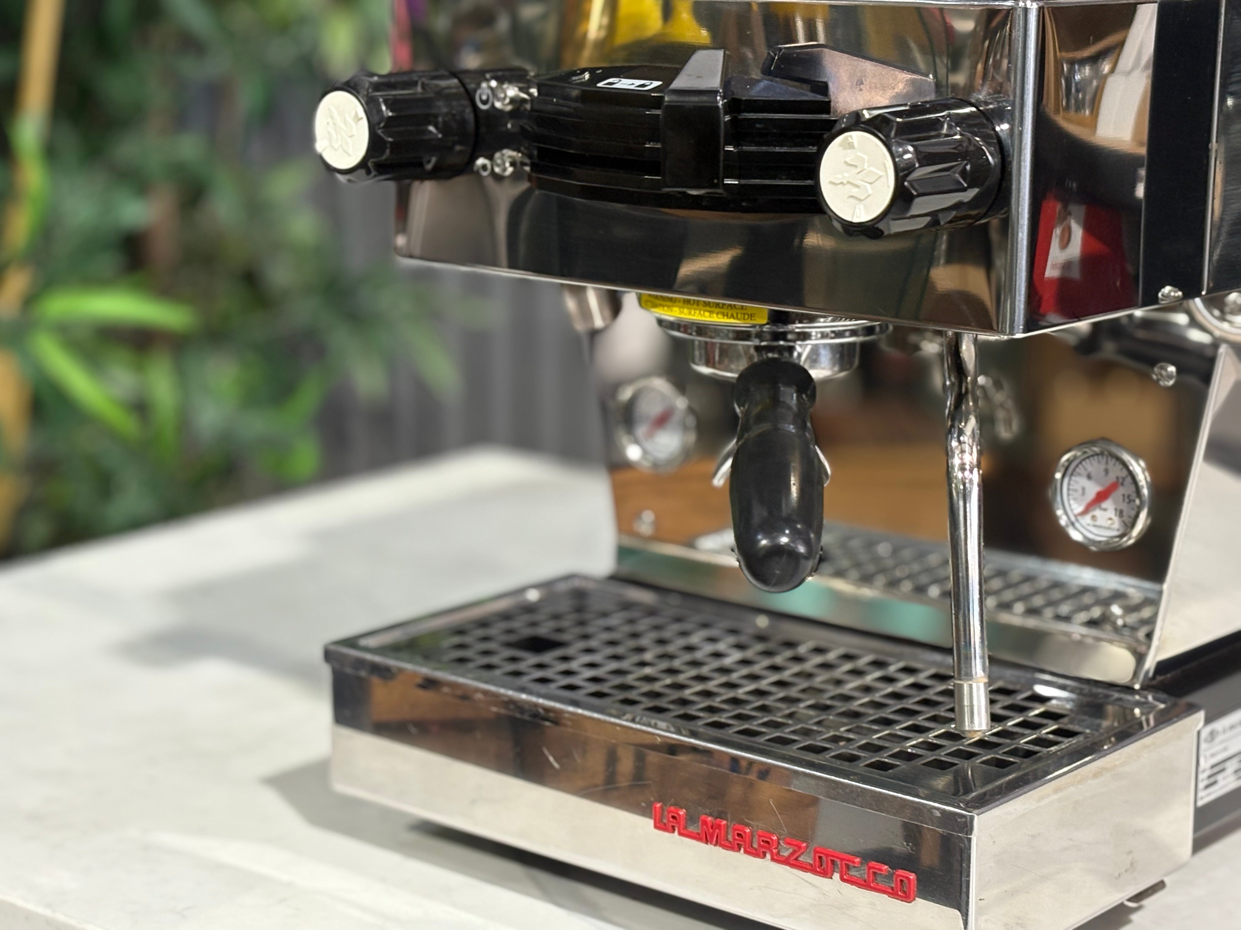 La Marzocco Linea Mini MP 1 Group Coffee Machine Stainless - Used with sleek stainless steel design and pressure gauges.