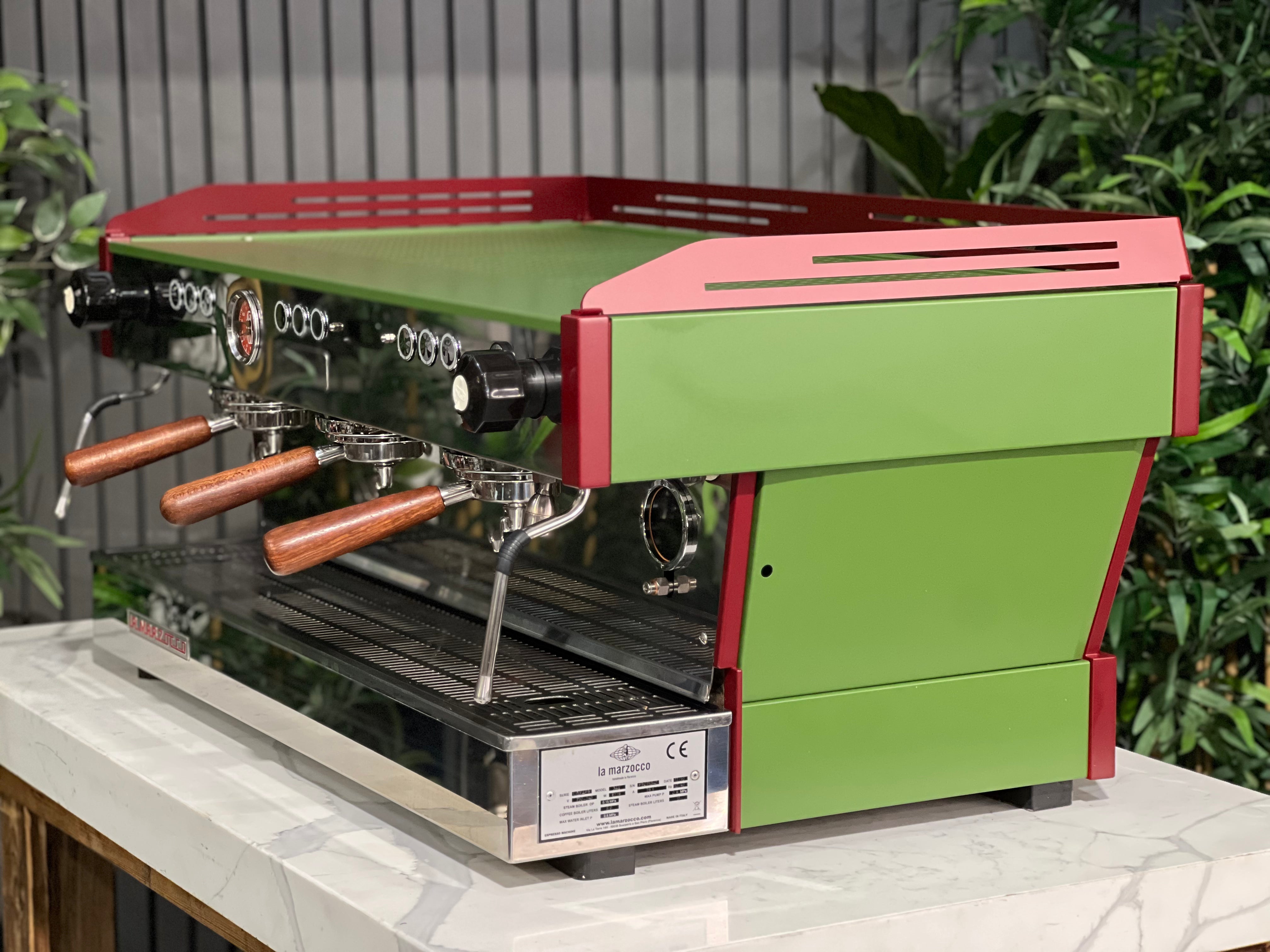 La Marzocco Linea PB 3 Group Coffee Machine Green & Red - New