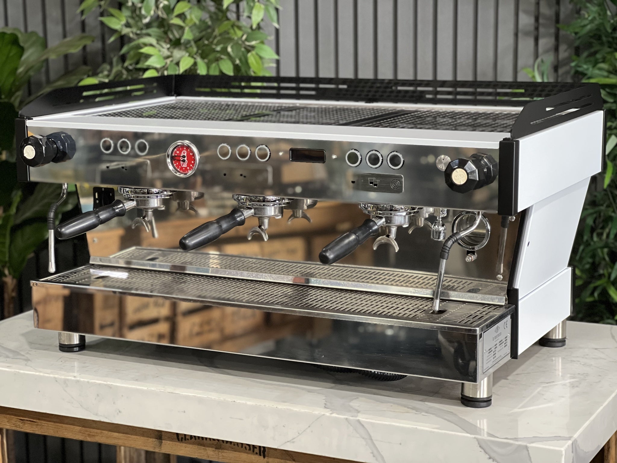 La Marzocco Linea PB 3 Group White, Stainless & Black