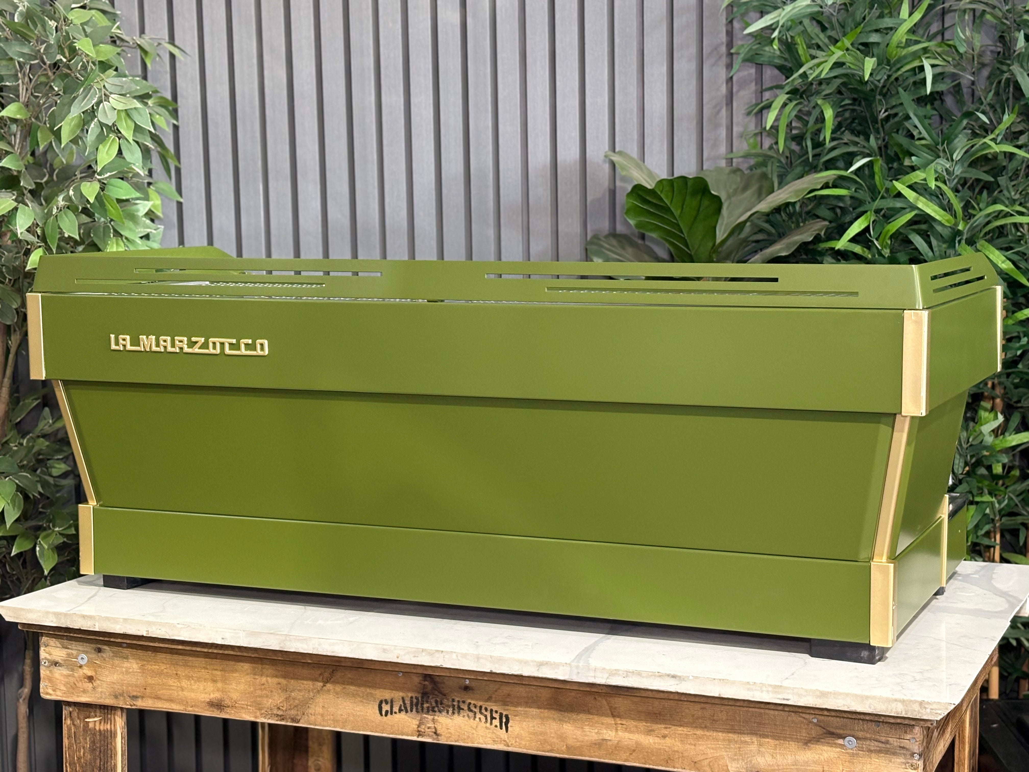 La Marzocco Linea PB 4 Group Coffee Machine Green & Timber - Used