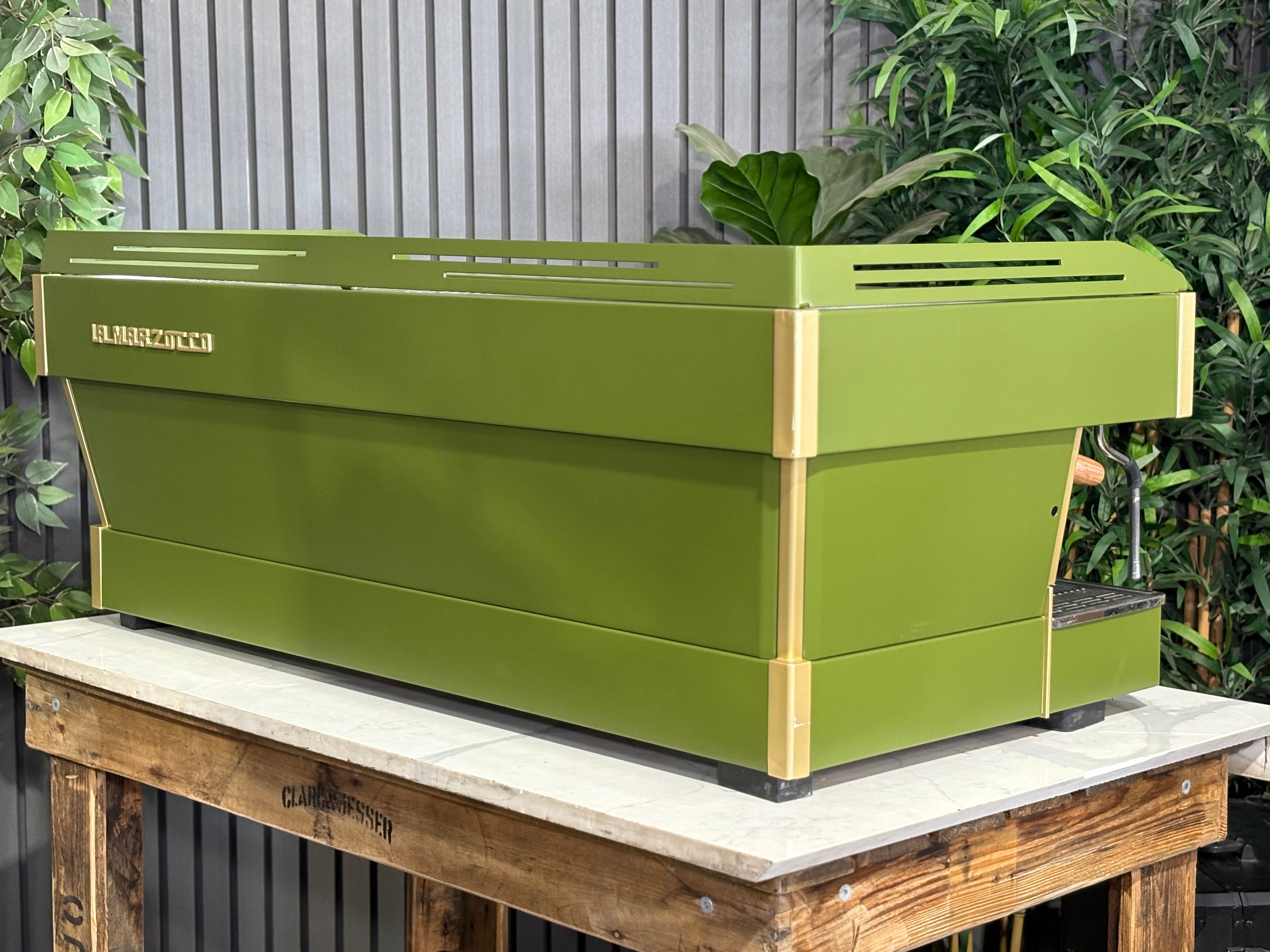 La Marzocco Linea PB 4 Group Coffee Machine Green & Timber - Used