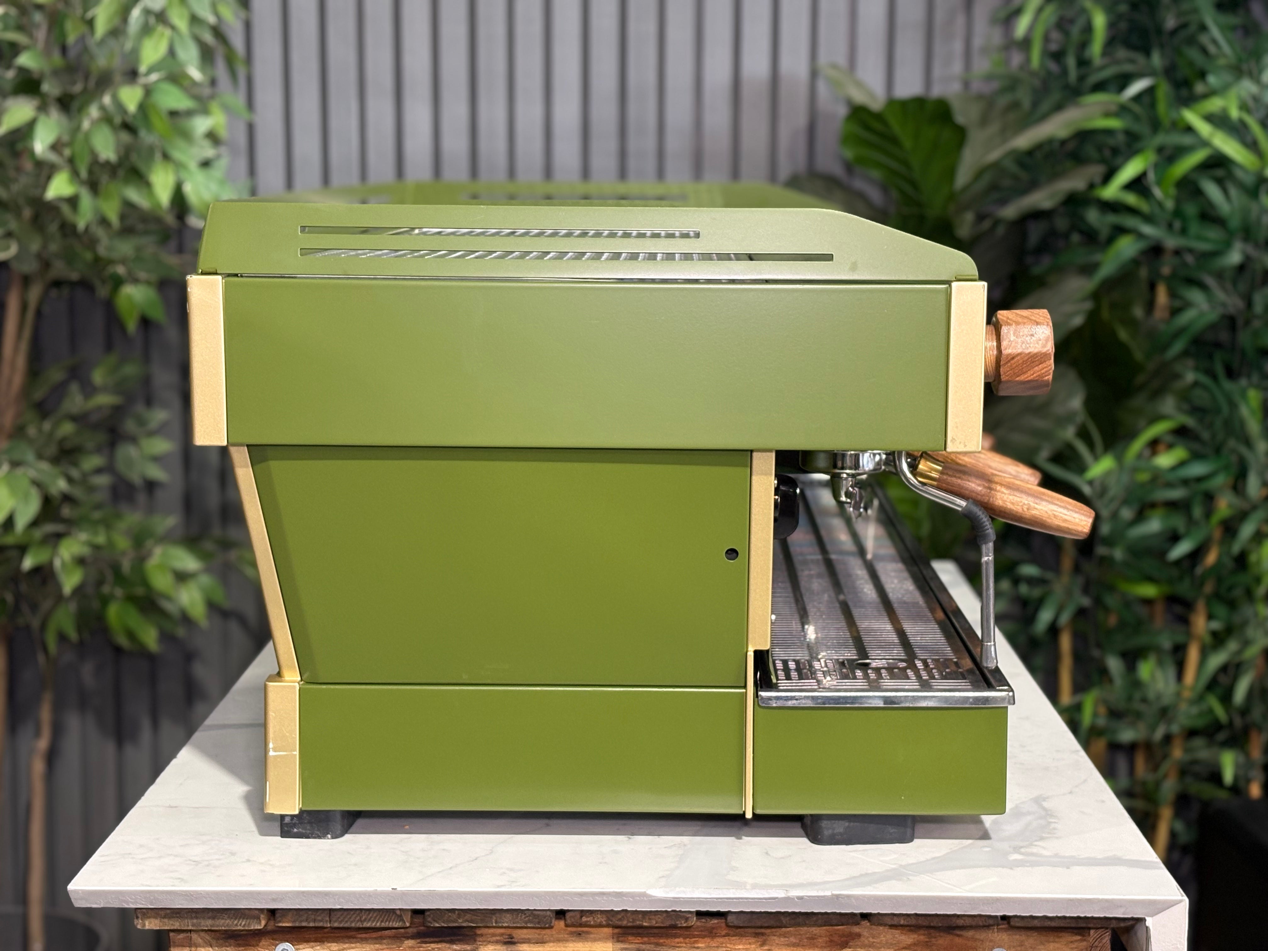 La Marzocco Linea PB 4 Group Coffee Machine Green & Timber - Used