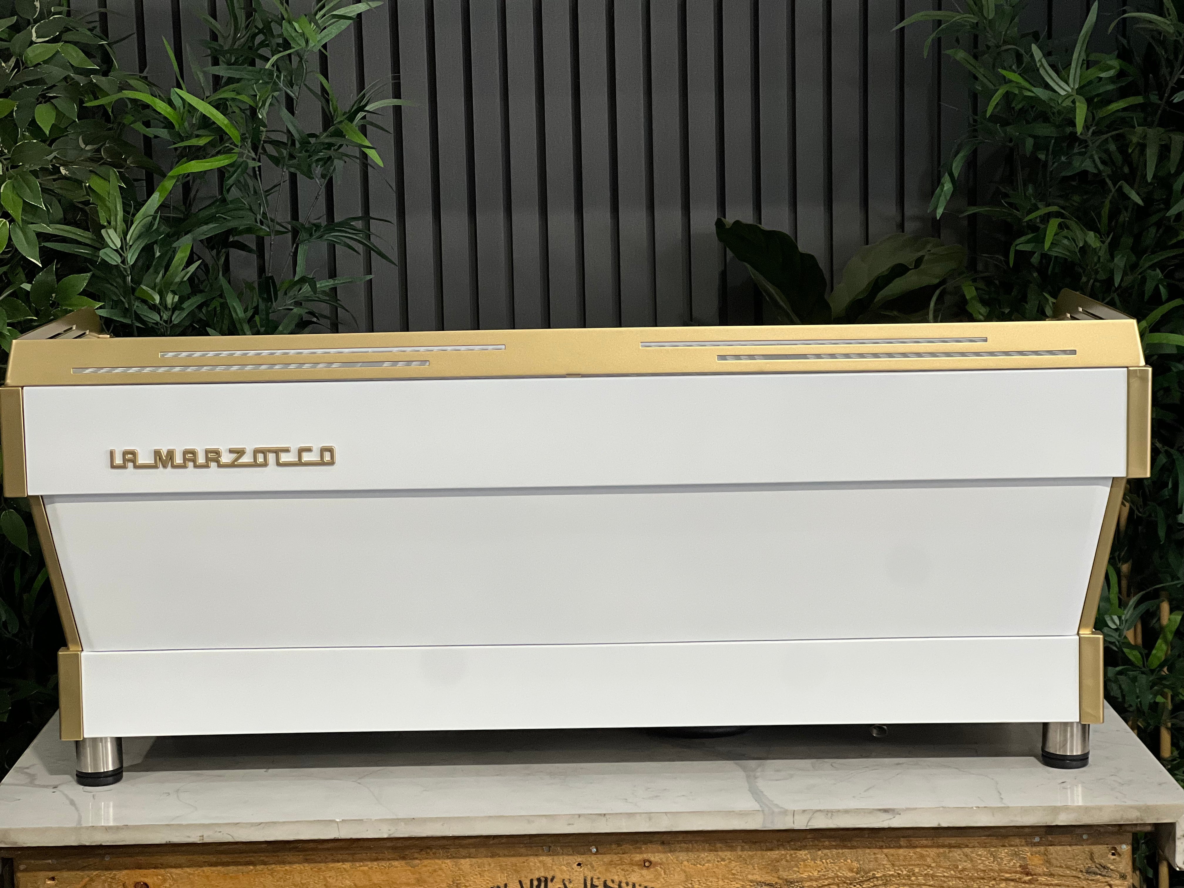 La Marzocco Linea PB 4 Group Coffee Machine White & Gold WOWA Accessories