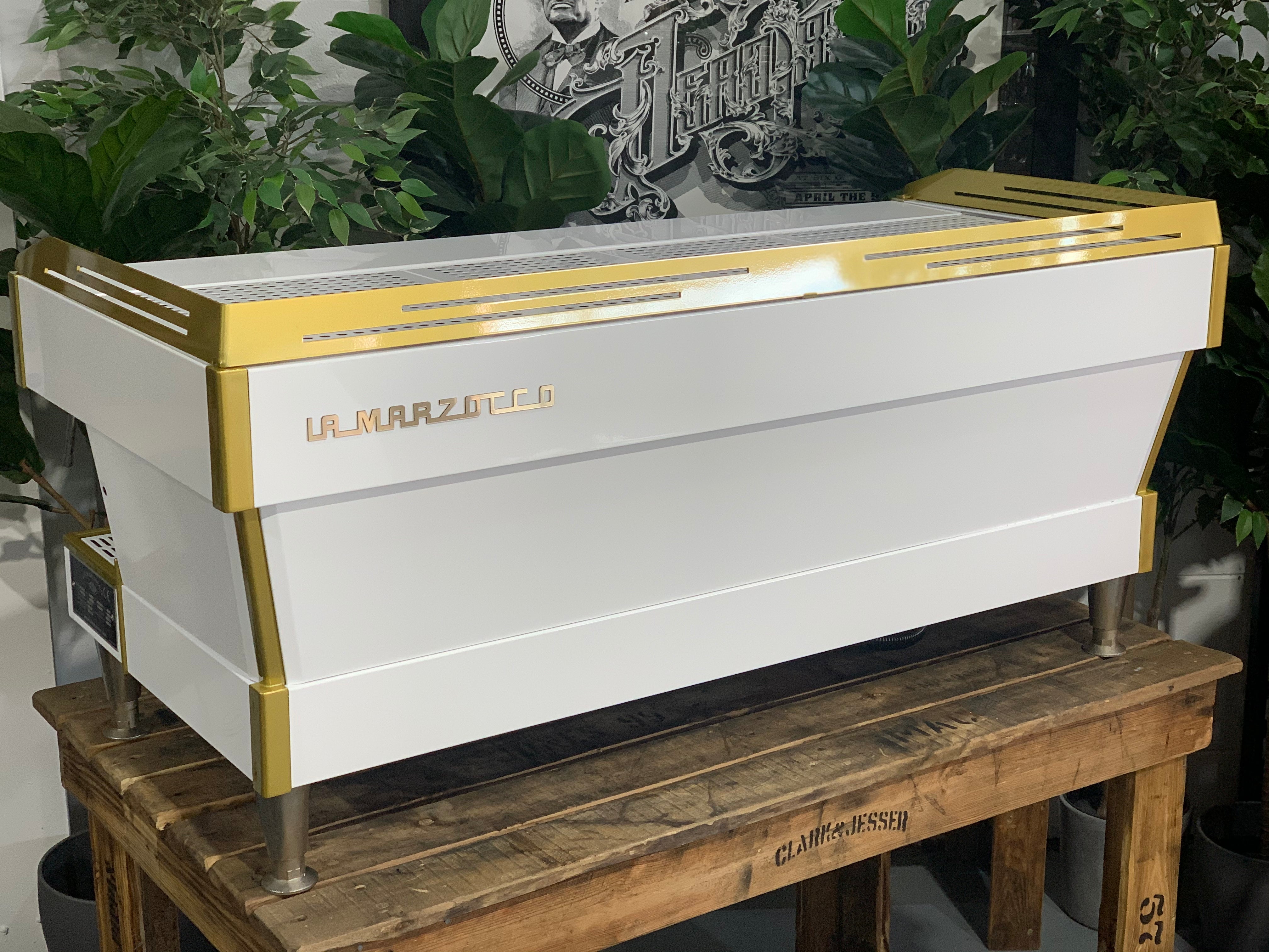 La Marzocco Linea PB 4 Group Coffee Machine White & Gold – New