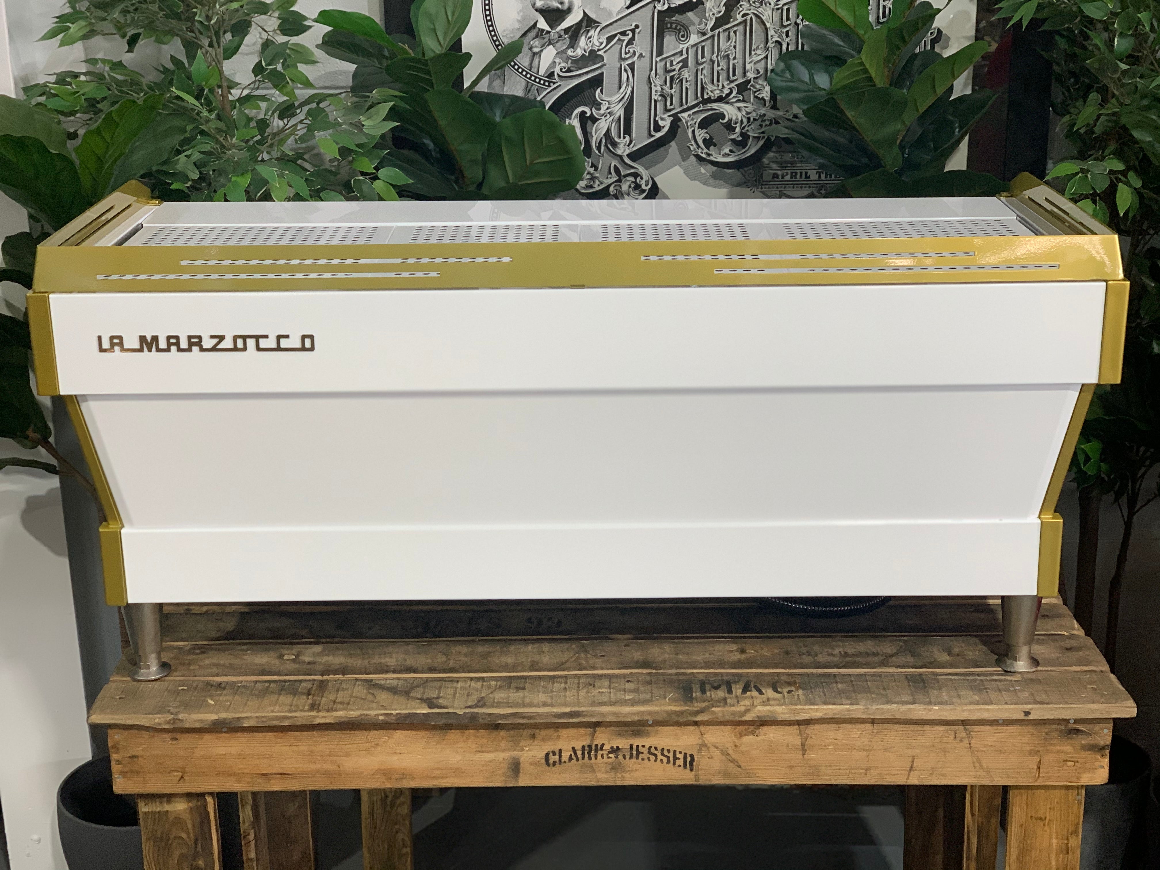 La Marzocco Linea PB 4 Group Coffee Machine White & Gold – New