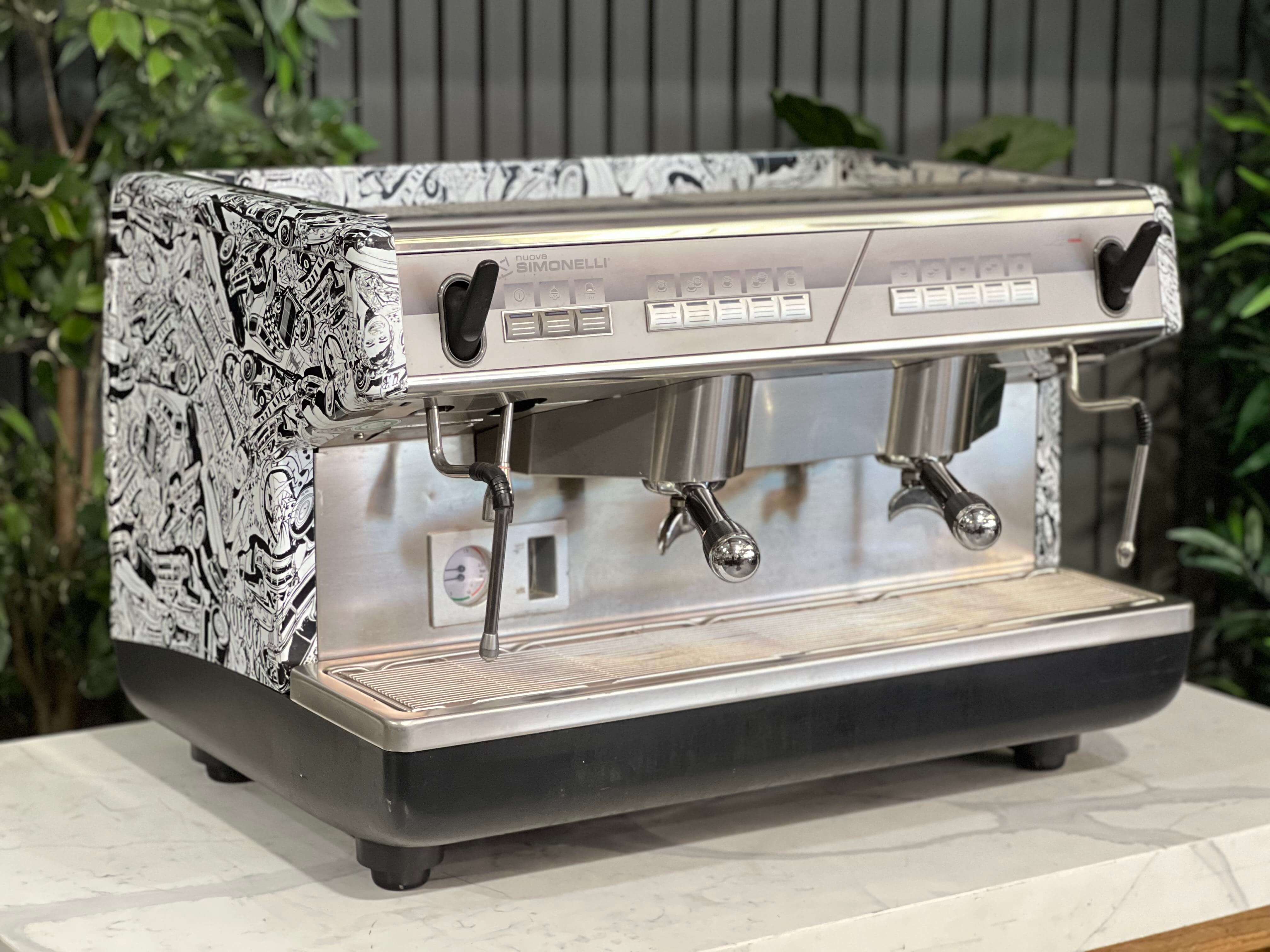 Nuova Simonelli Appia 2 Group Espresso Coffee Machine Custom Wrapped Panels