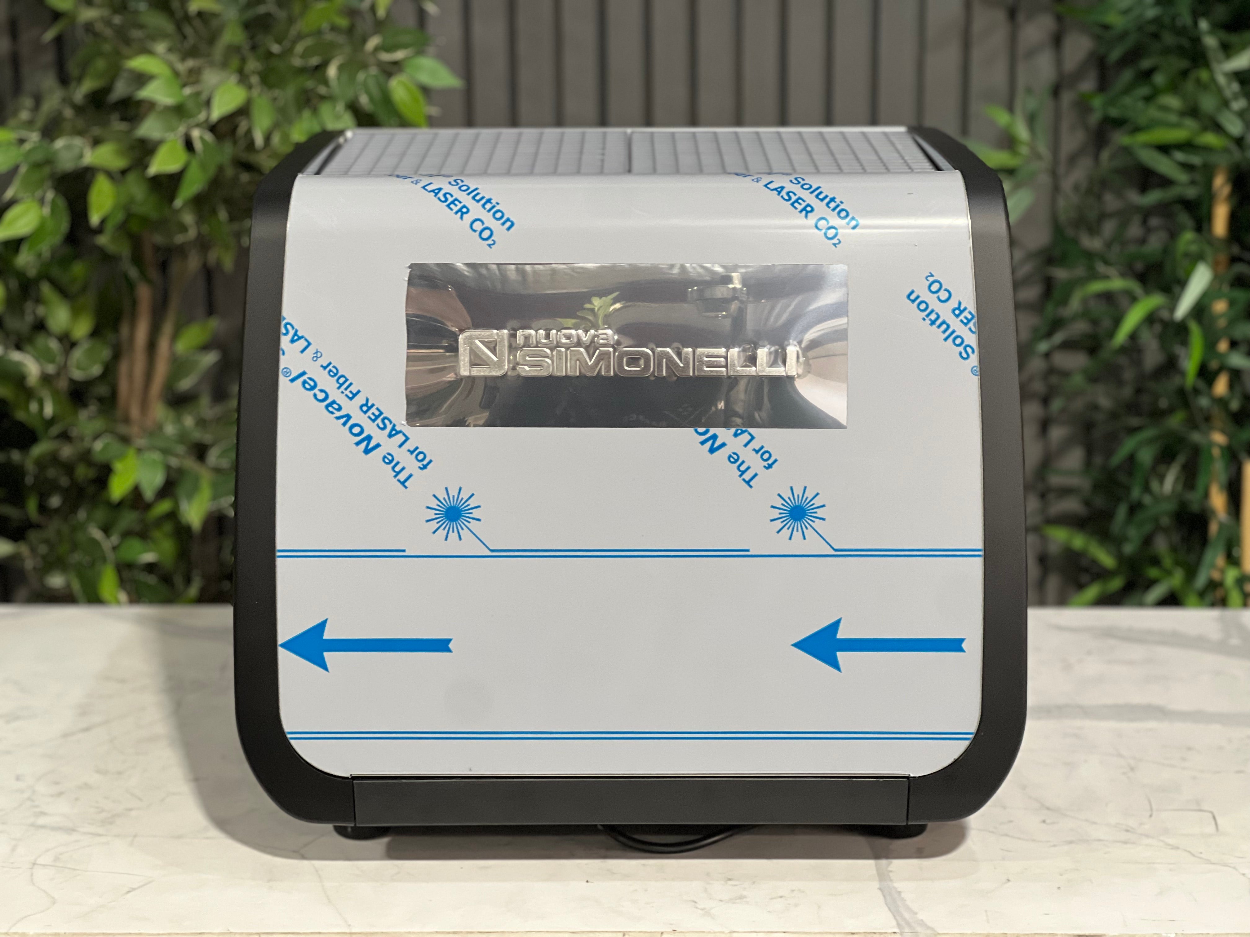 Nuova Simonelli Appia Life Compact Black 2 Group Espresso Machine with sleek design and efficient features.