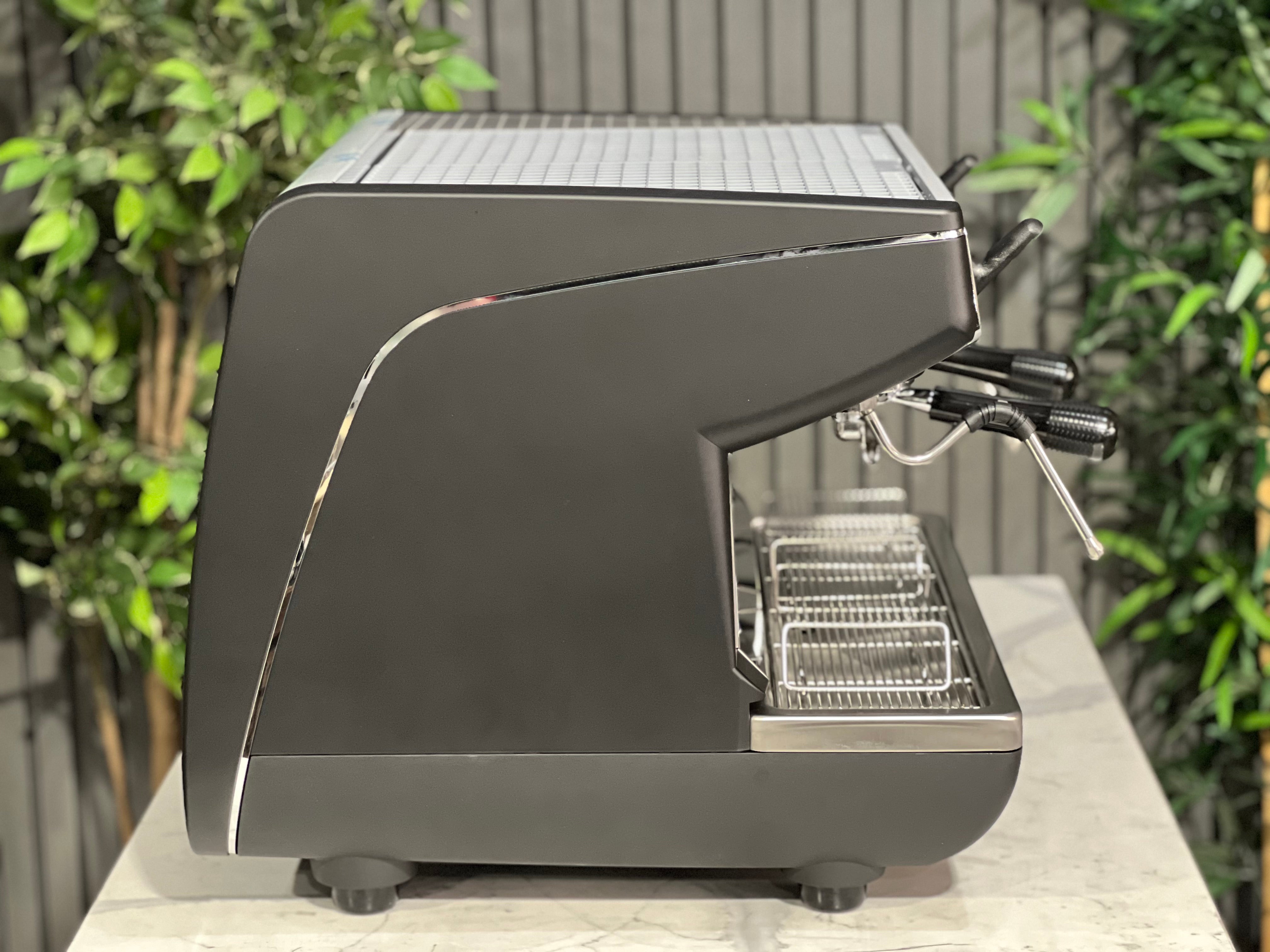 Nuova Simonelli Appia Life Compact Black 2 Group Espresso Machine side view