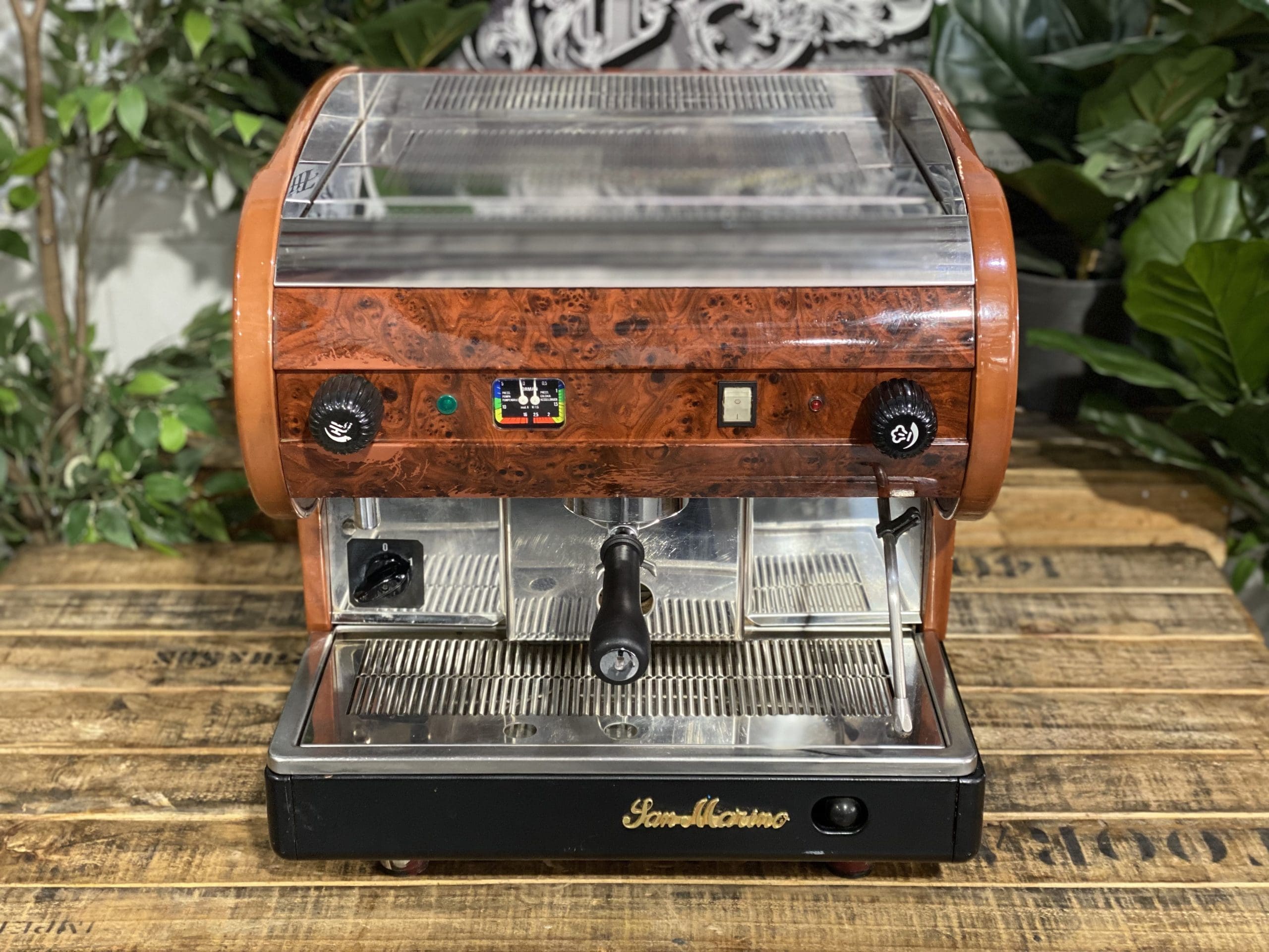 San-Marino-Lisa-Semi-Automatic-Brier-Wood-1-Group-Espresso-Coffee-Machine-1858-Princes-Highway-Clayton-VIC-3168-Coffee-Machine-Warehouse