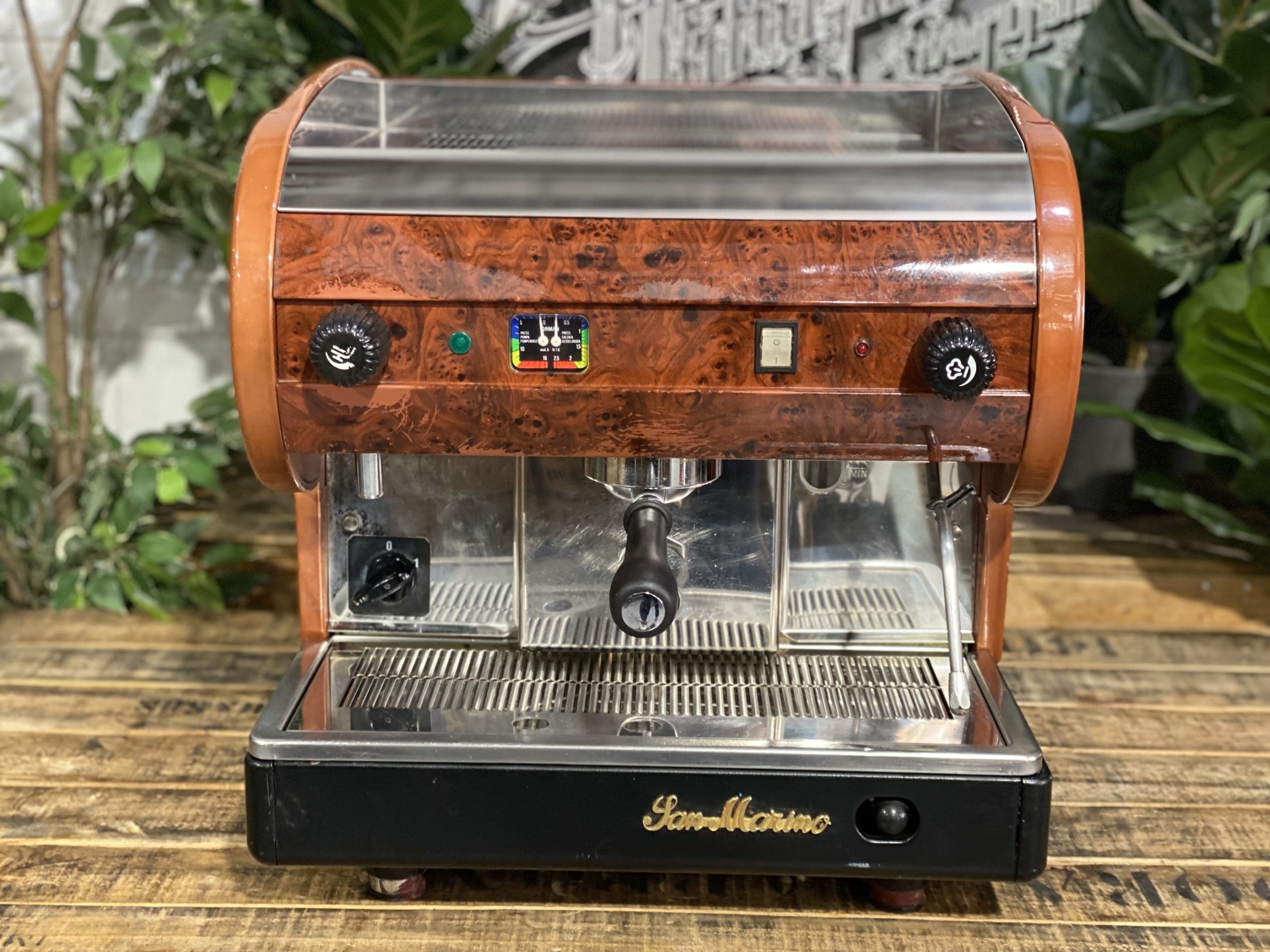 San-Marino-Lisa-Semi-Automatic-Brier-Wood-1-Group-Espresso-Coffee-Machine-1858-Princes-Highway-Clayton-VIC-3168-Coffee-Machine-Warehouse