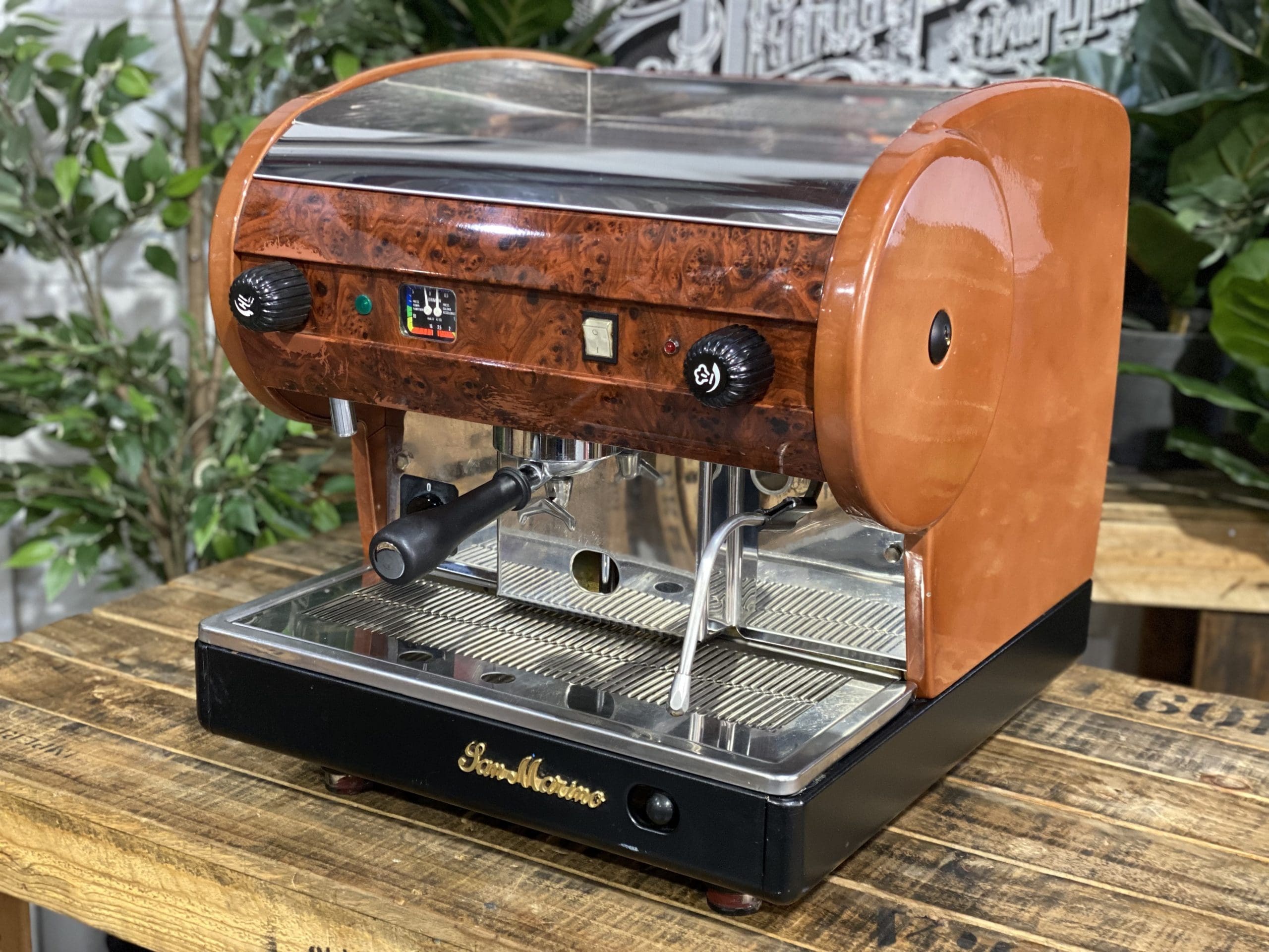 San-Marino-Lisa-Semi-Automatic-Brier-Wood-1-Group-Espresso-Coffee-Machine-1858-Princes-Highway-Clayton-VIC-3168-Coffee-Machine-Warehouse