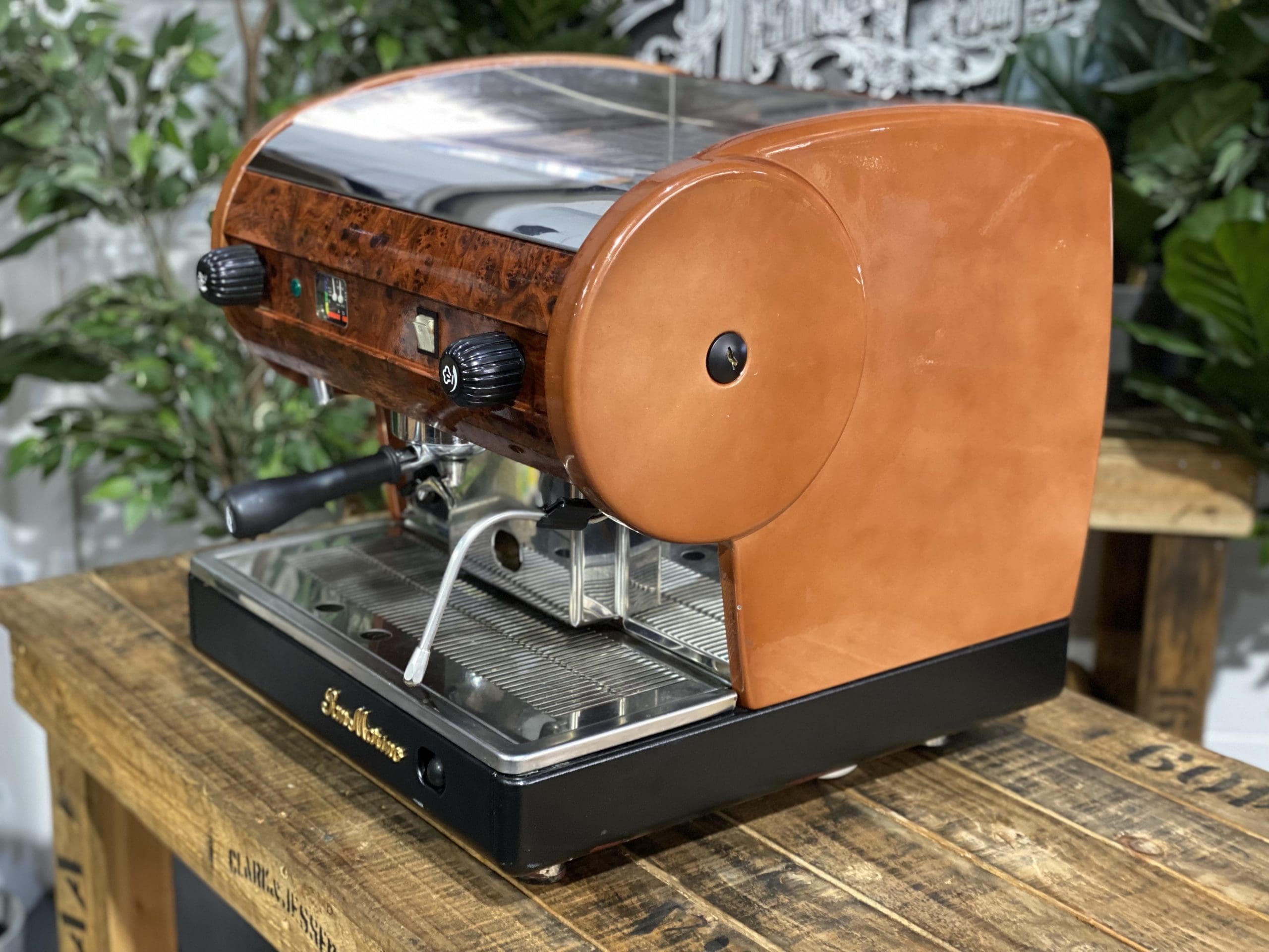 San-Marino-Lisa-Semi-Automatic-Brier-Wood-1-Group-Espresso-Coffee-Machine-1858-Princes-Highway-Clayton-VIC-3168-Coffee-Machine-Warehouse