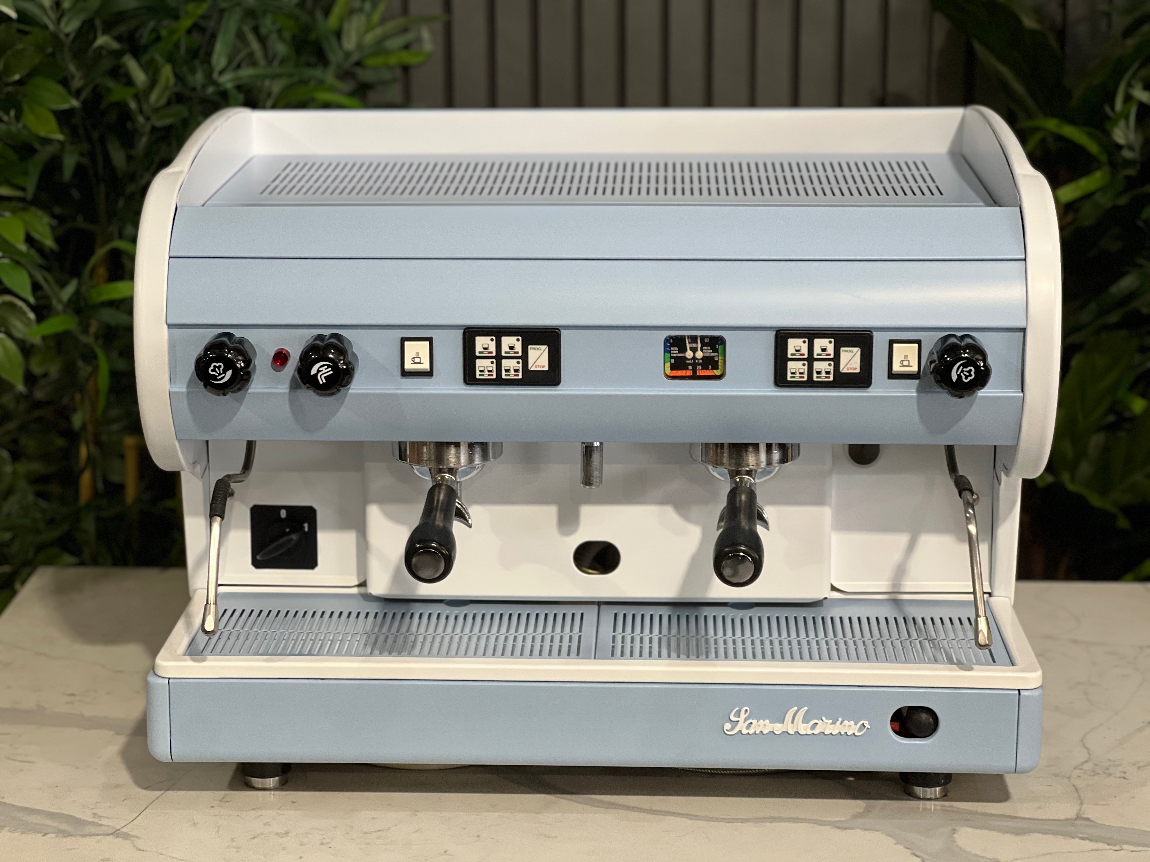 San Marino Lisa 2 Group Coffee Machine Blue & White