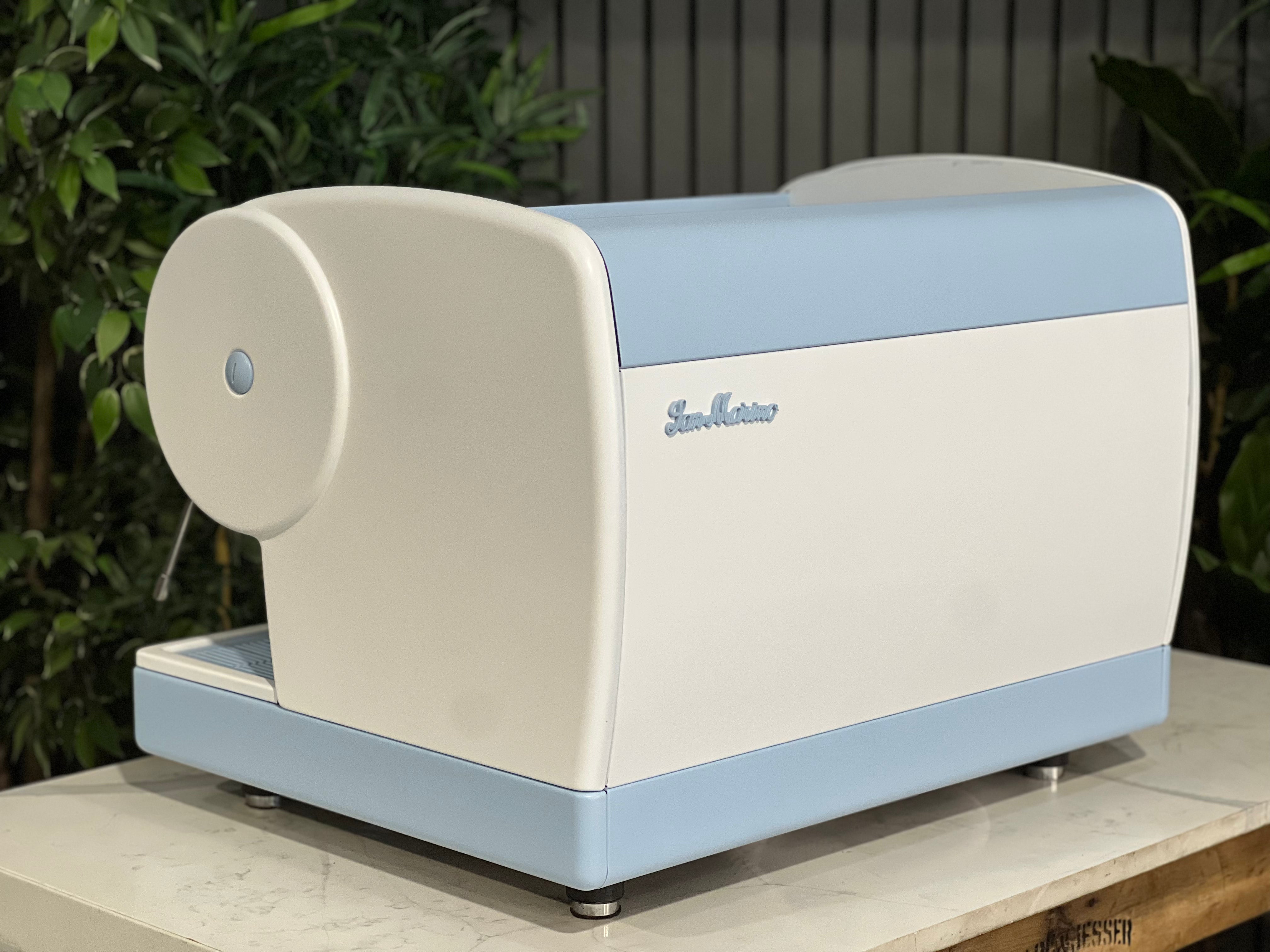 San Marino Lisa 2 Group Coffee Machine Blue & White