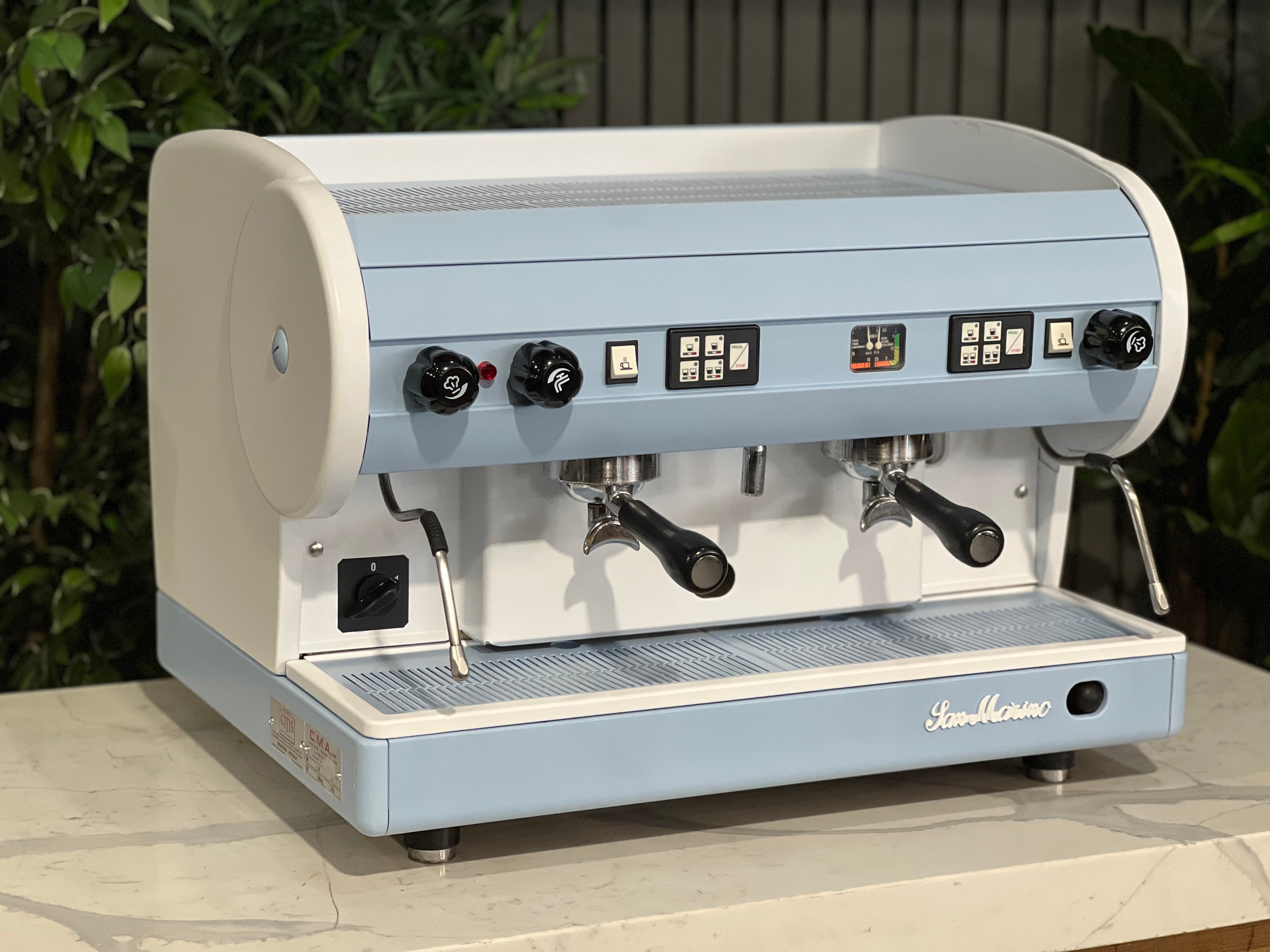 San Marino Lisa 2 Group Coffee Machine Blue & White