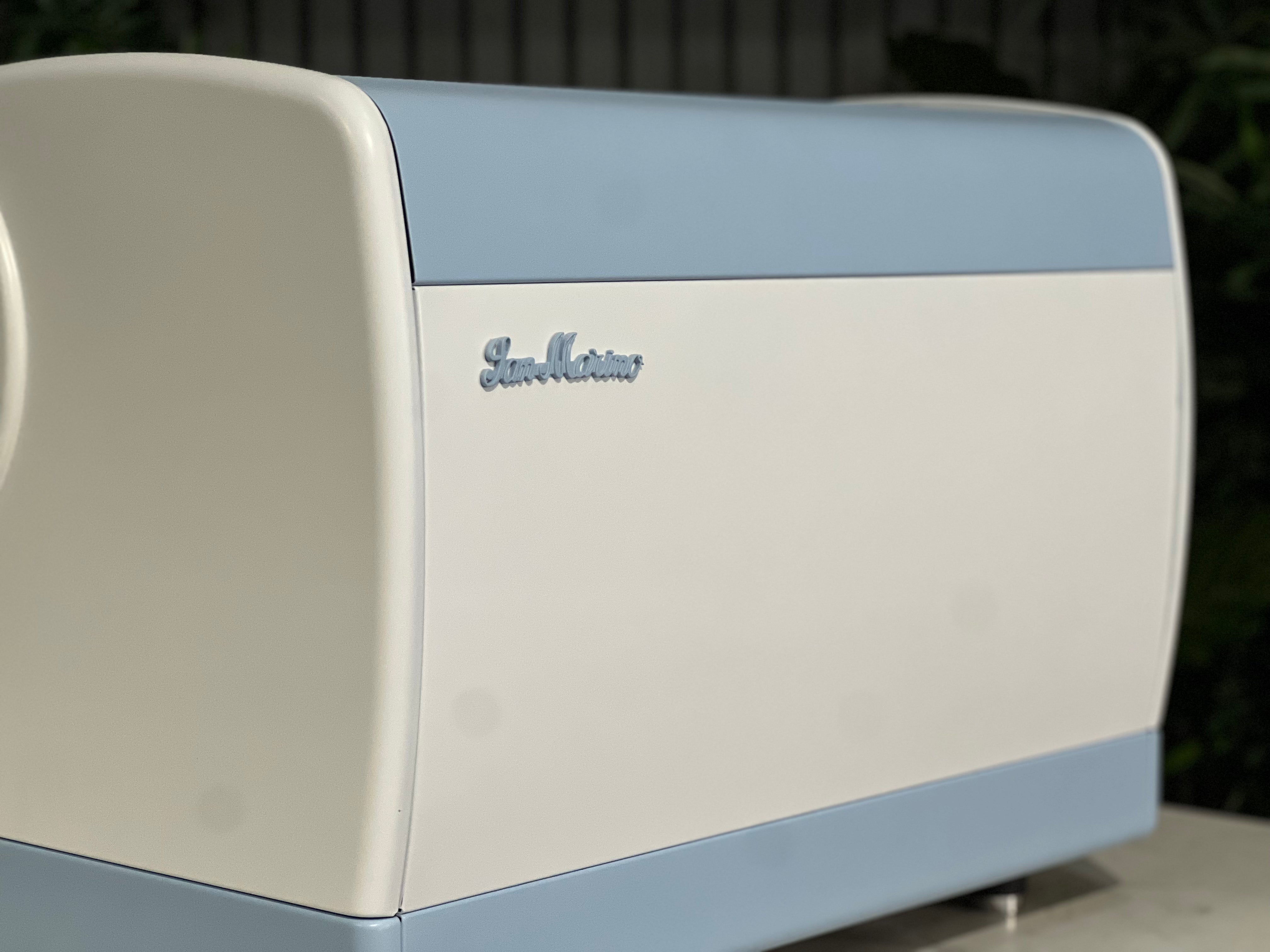 San Marino Lisa 2 Group Coffee Machine Blue & White