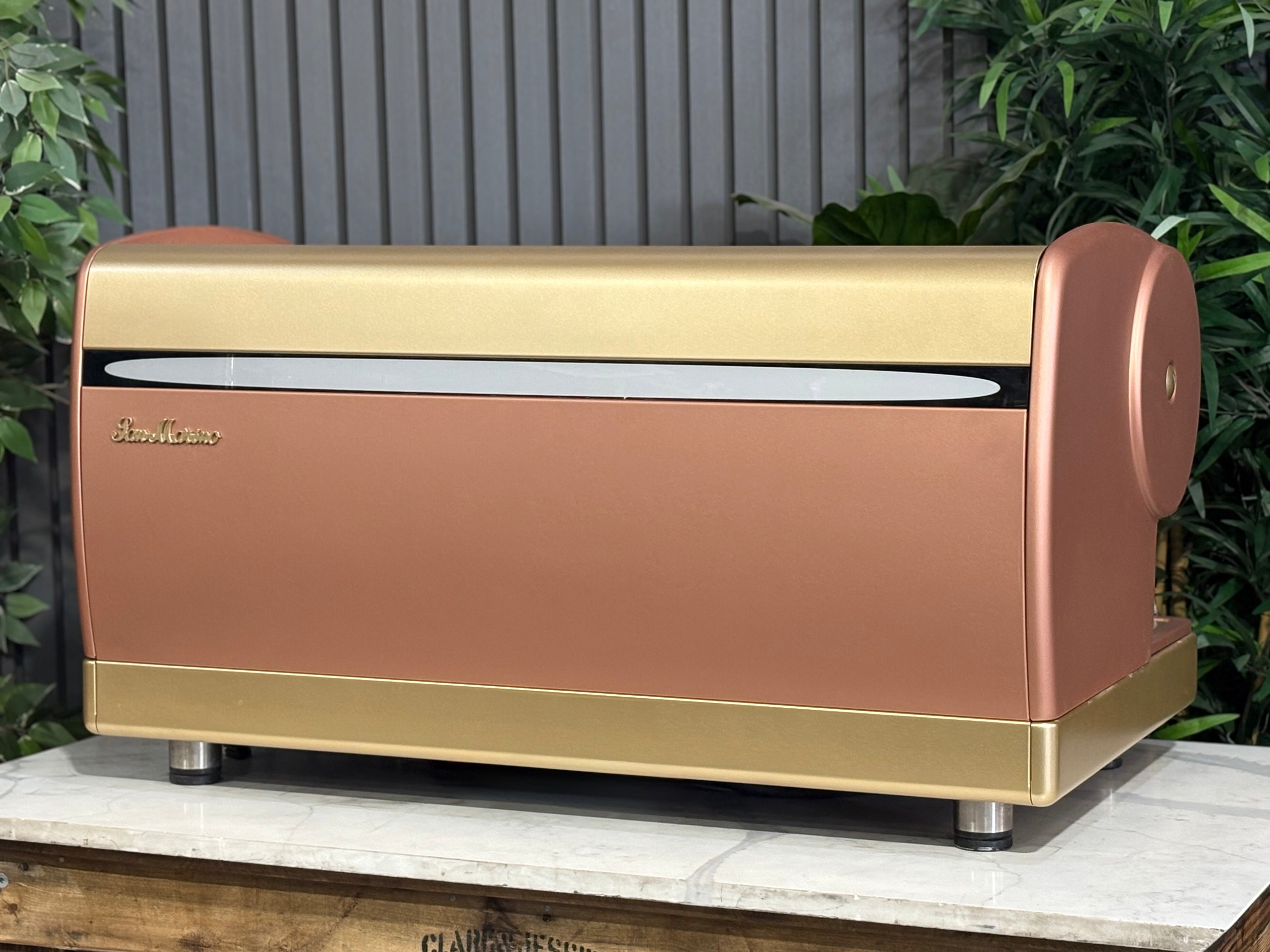 San Marino Lisa R 3 Group Coffee Machine Bronze & Gold