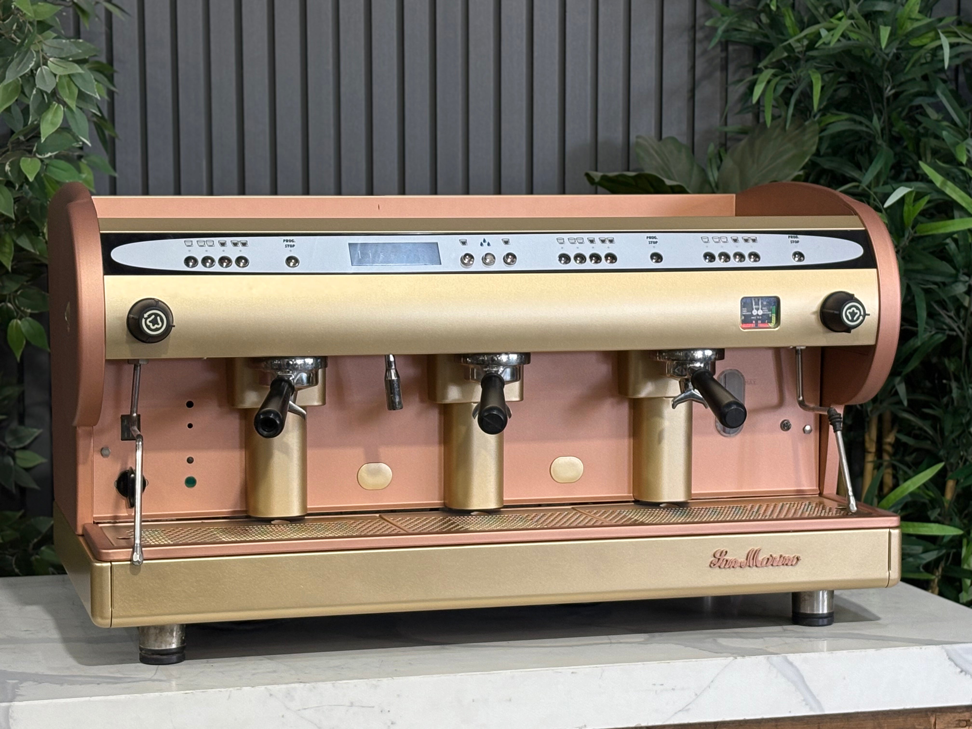 San Marino Lisa R 3 Group Coffee Machine Bronze & Gold