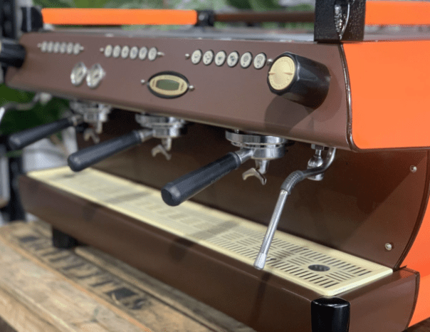 La Marzocco GB5 3 Group Orange & Brown