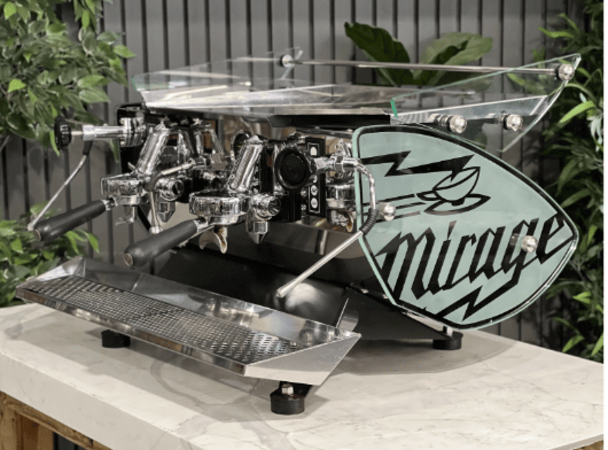 Kees Van Der Westen Mirage Duette 2 Group Espresso Coffee Machine - Mirage Sides & Stainless Body