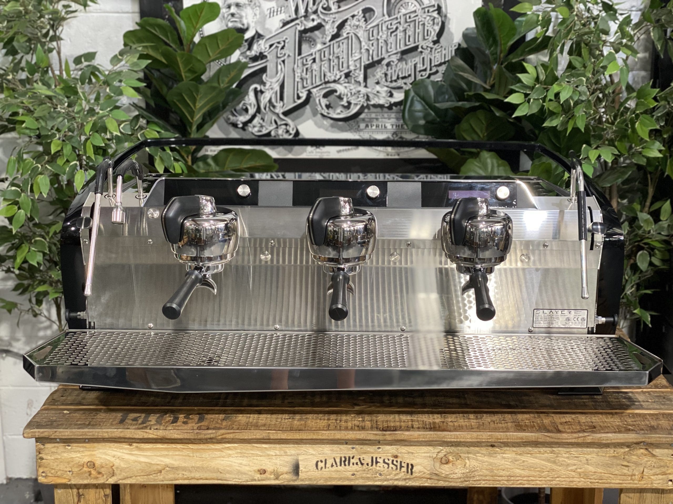 Slayer-Steam-LP-3-Group-Stainless-with-Gloss-Black-X-Demo-Espresso-Coffee-Machine-1858-Princes-Highway-Clayton