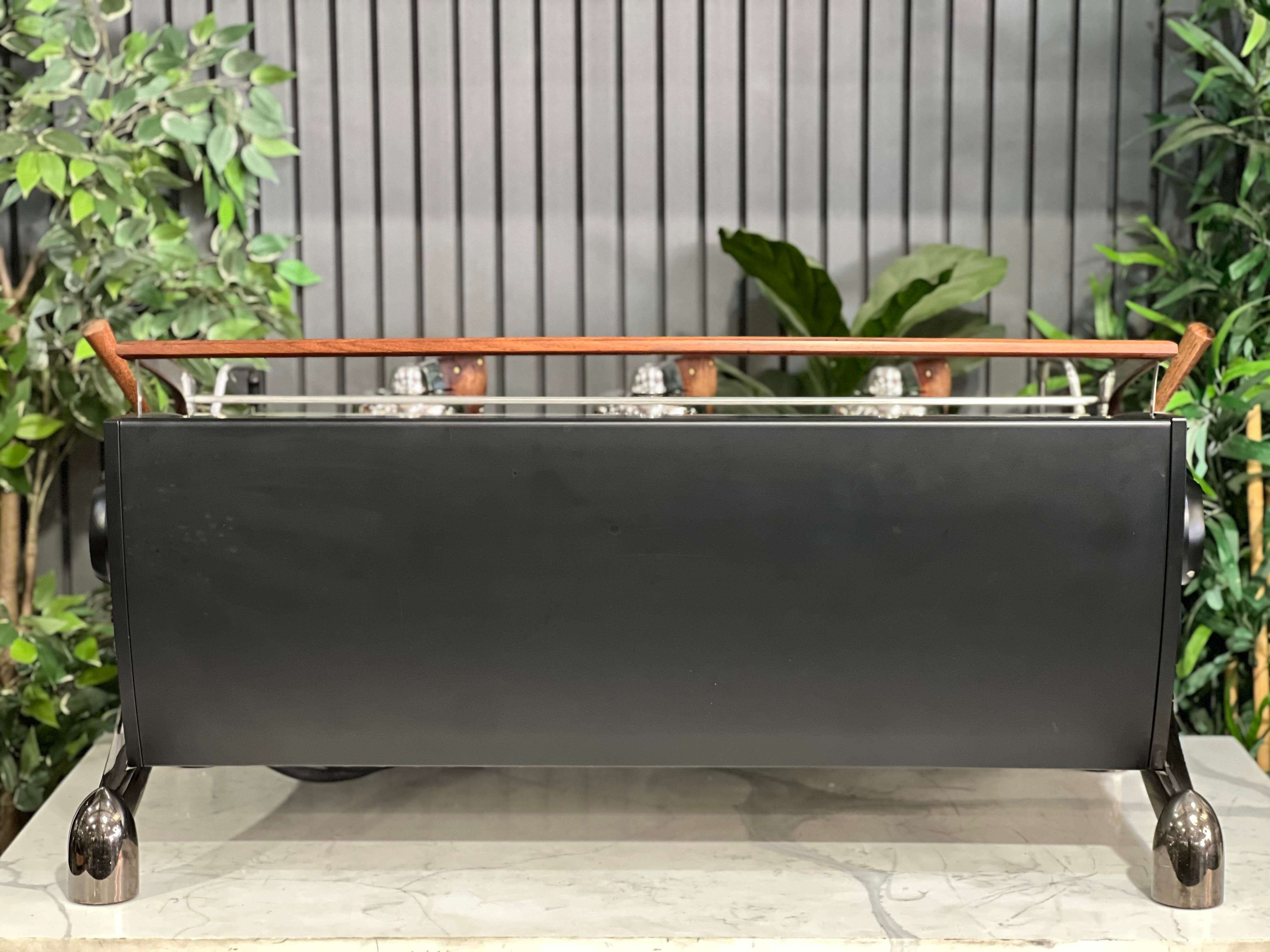 Slayer Espresso 3 Group Coffee Machine Black / Stainless & Dark Timber