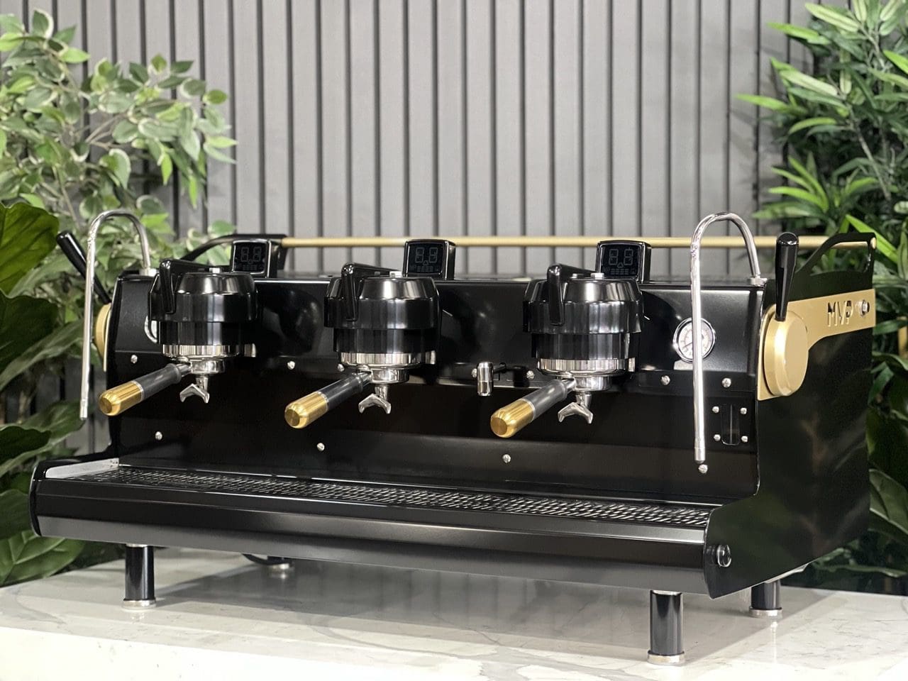 Synesso MVP Shot Timers 3 Group Black & Gold Espresso Coffee Machine